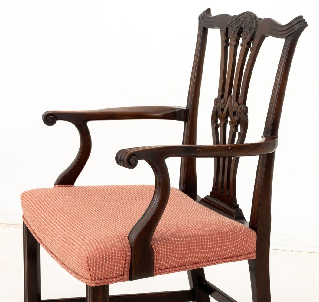 Chippendale Style Dining Chairs, 8 For Sale 6