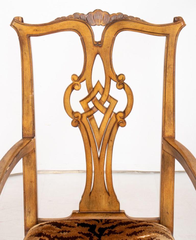 Unknown Chippendale Style Dining Chairs, 8 For Sale