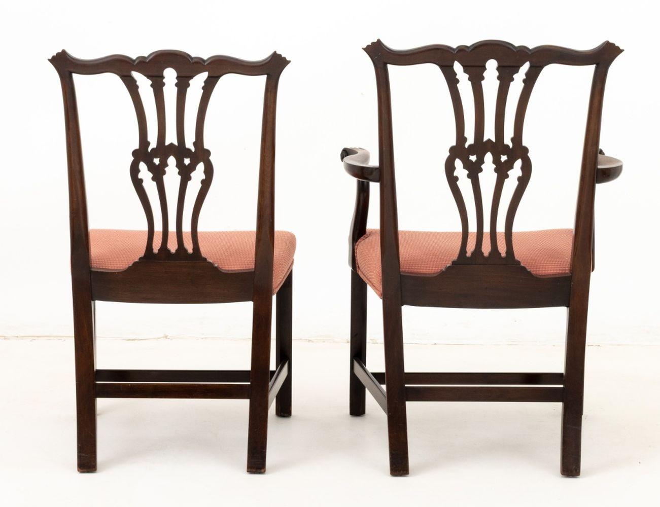 Chippendale Style Dining Chairs, 8 For Sale 1