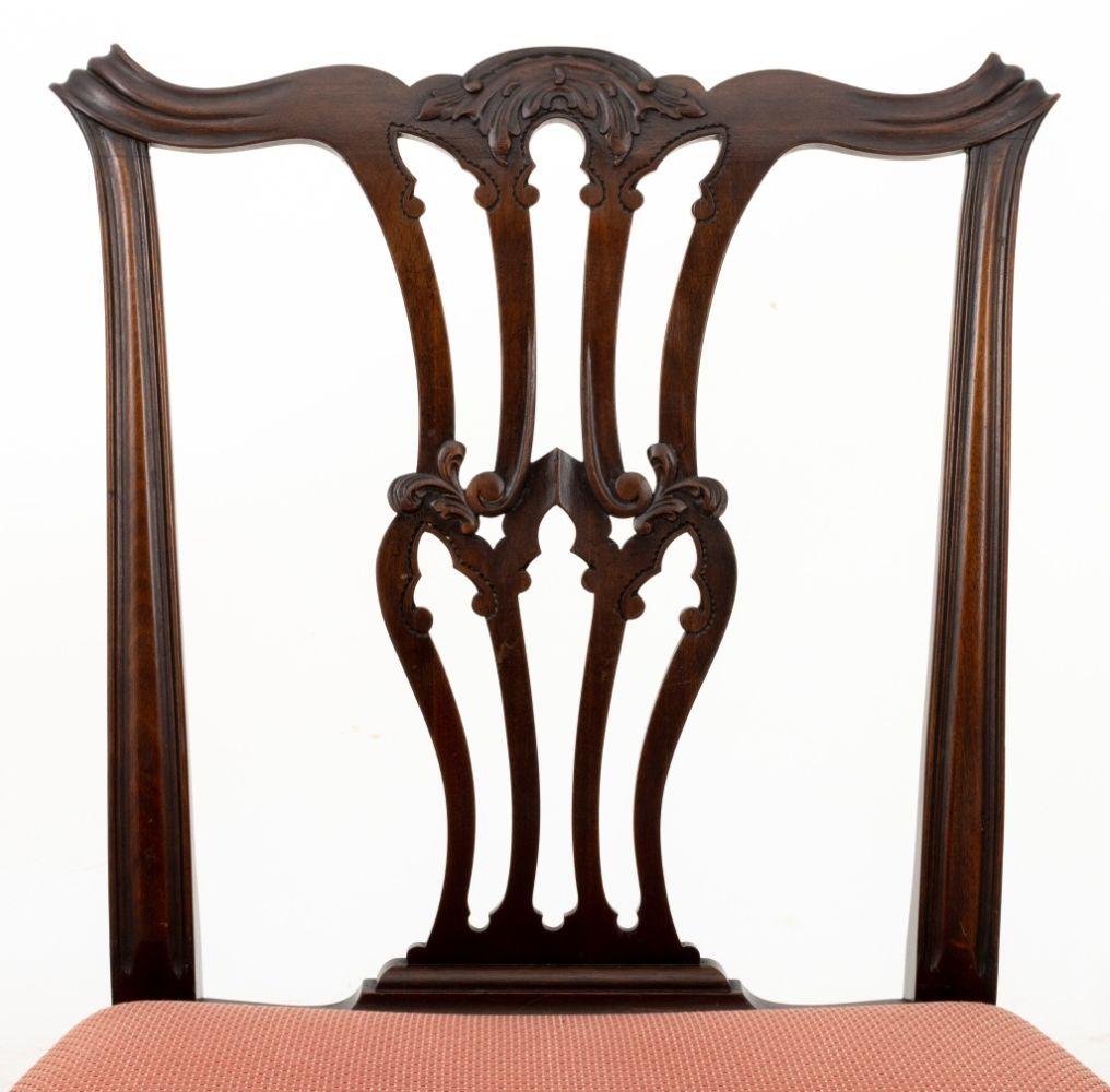Chippendale Style Dining Chairs, 8 For Sale 3