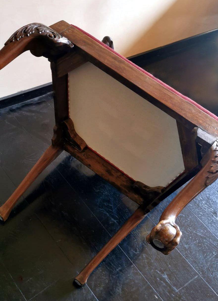 Chaise anglaise de style Chippendale « Antique Master » avec accoudoirs en vente 1