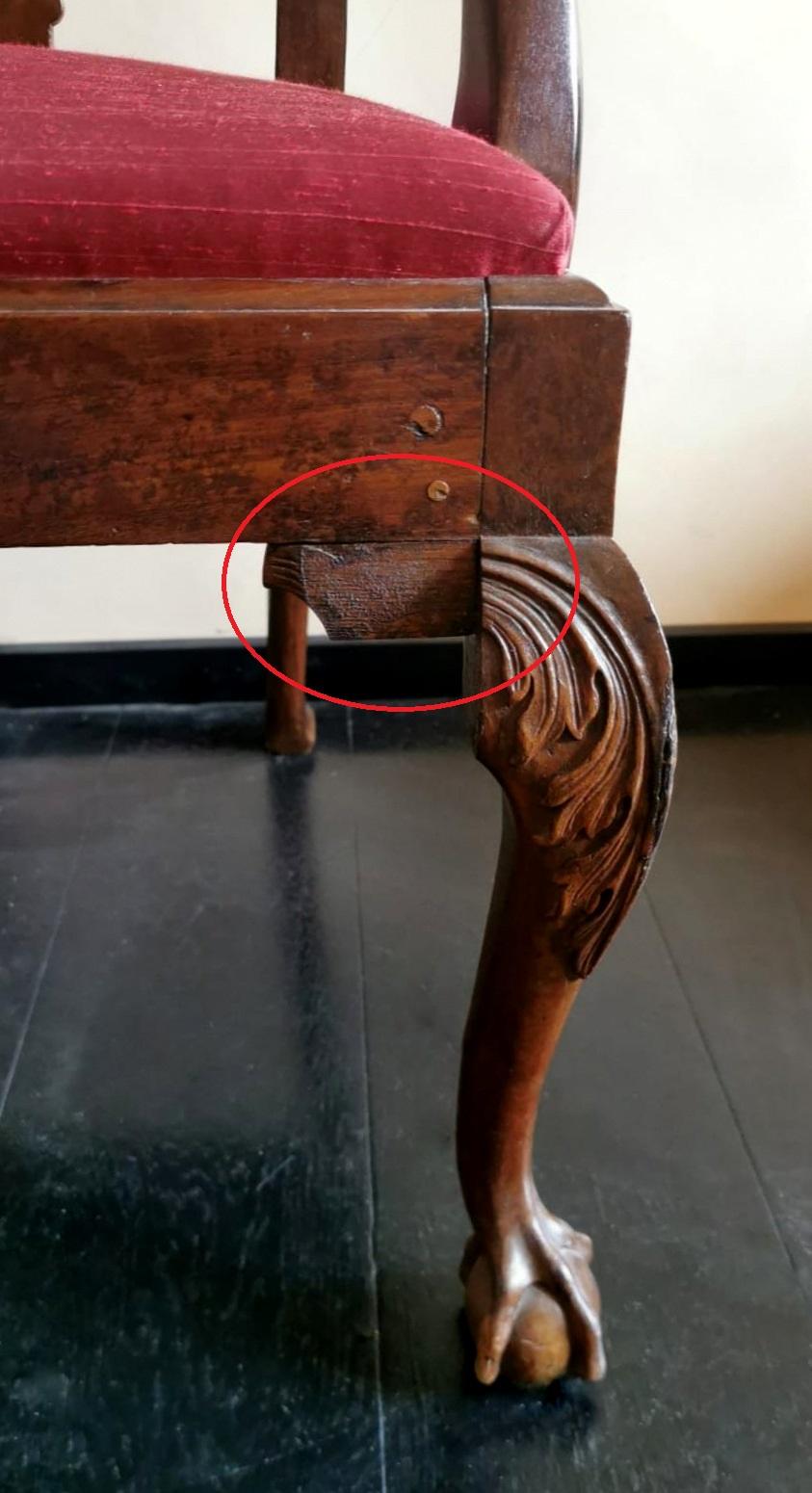 Englischer Stuhl im Chippendale-Stil „Antique Master“ mit Armlehnen im Angebot 7