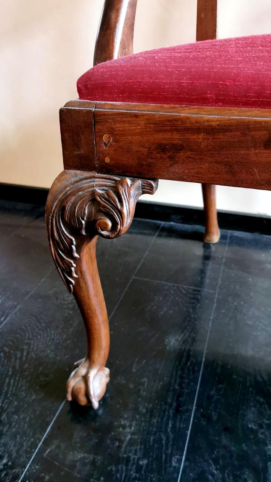 Chaise anglaise de style Chippendale « Antique Master » avec accoudoirs 6