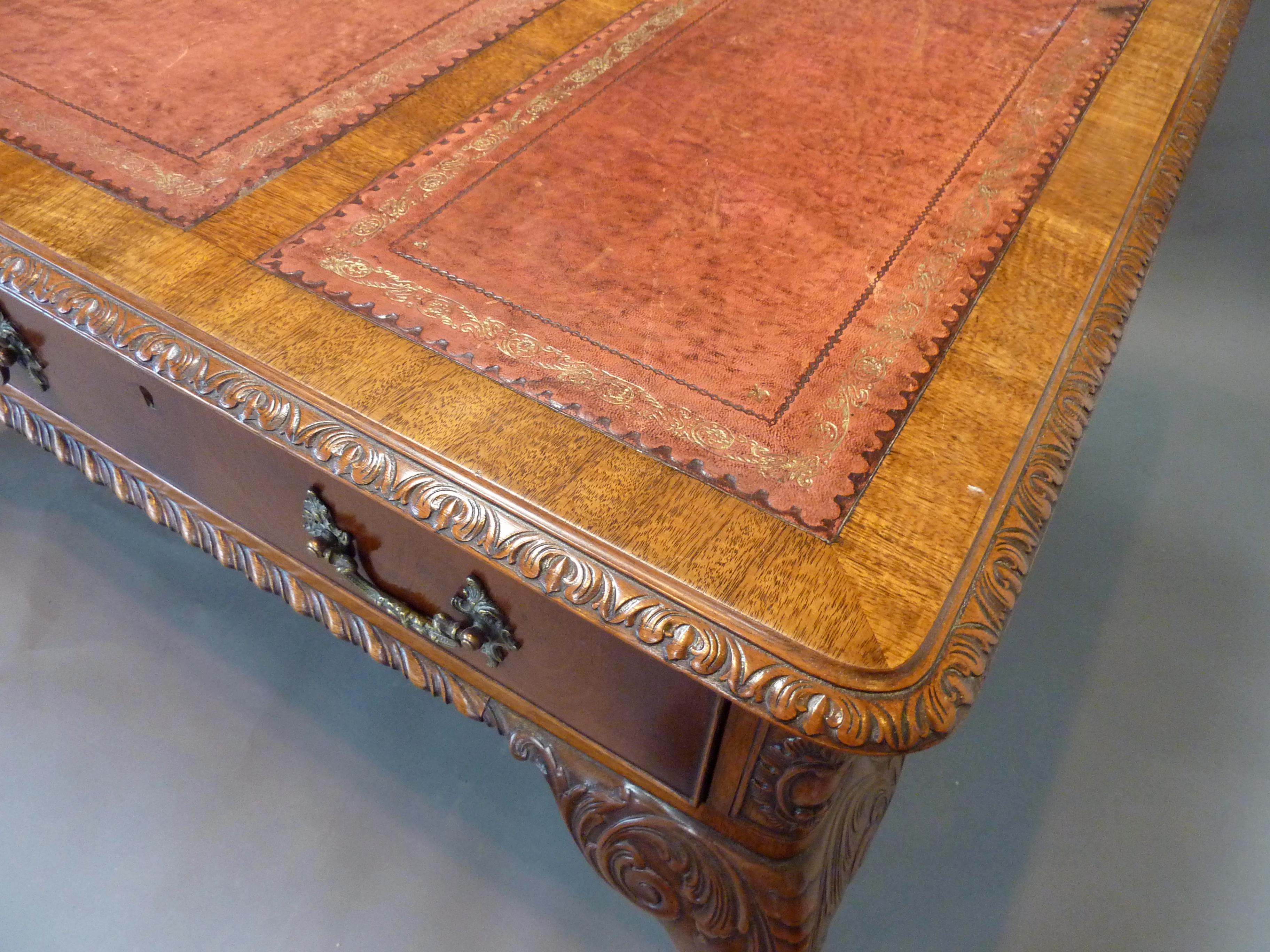 “Chippendale” Style English Writing Table 7