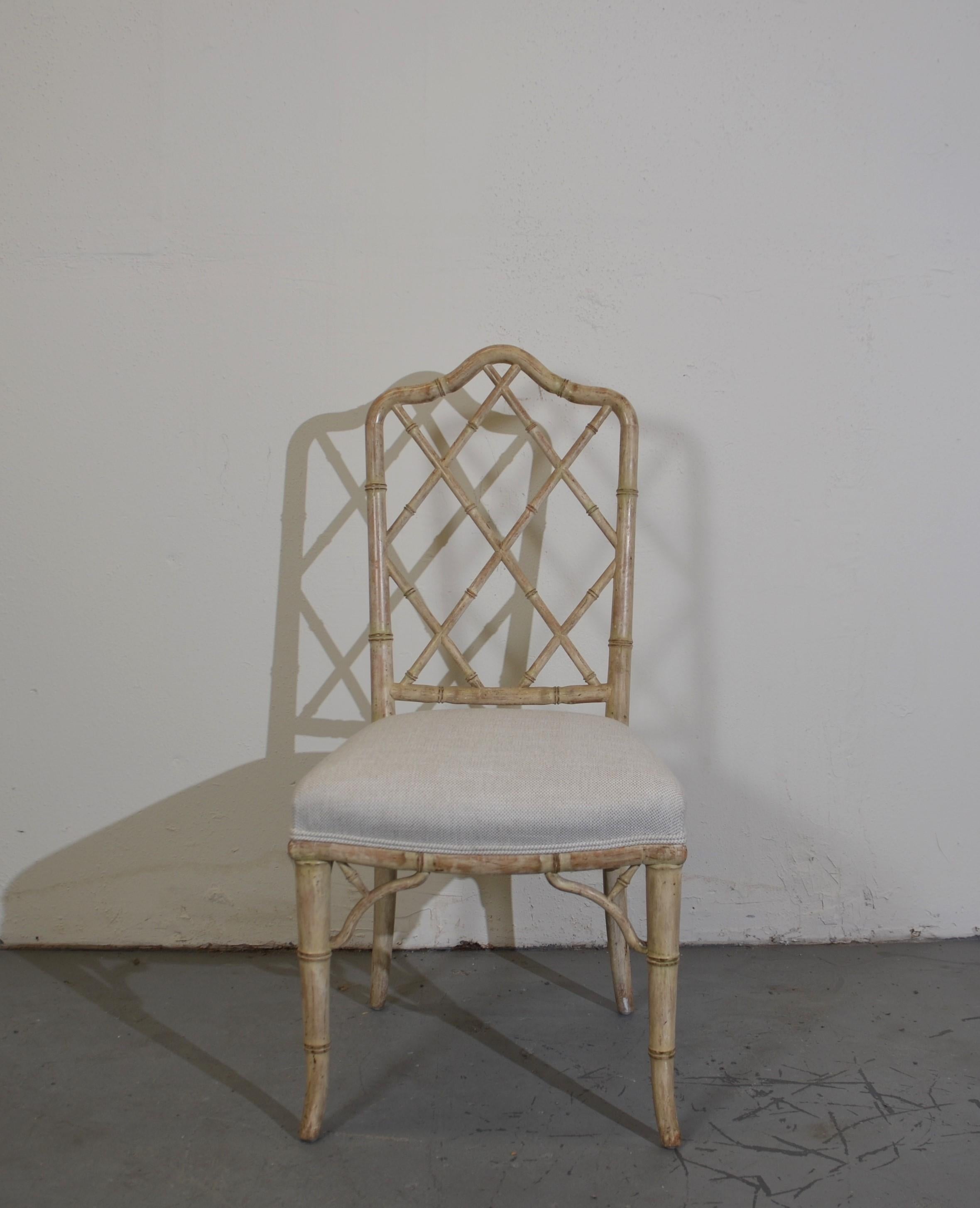 Chippendale Style FauxBamboo Dining Chairs Set of 8 at 1stDibs