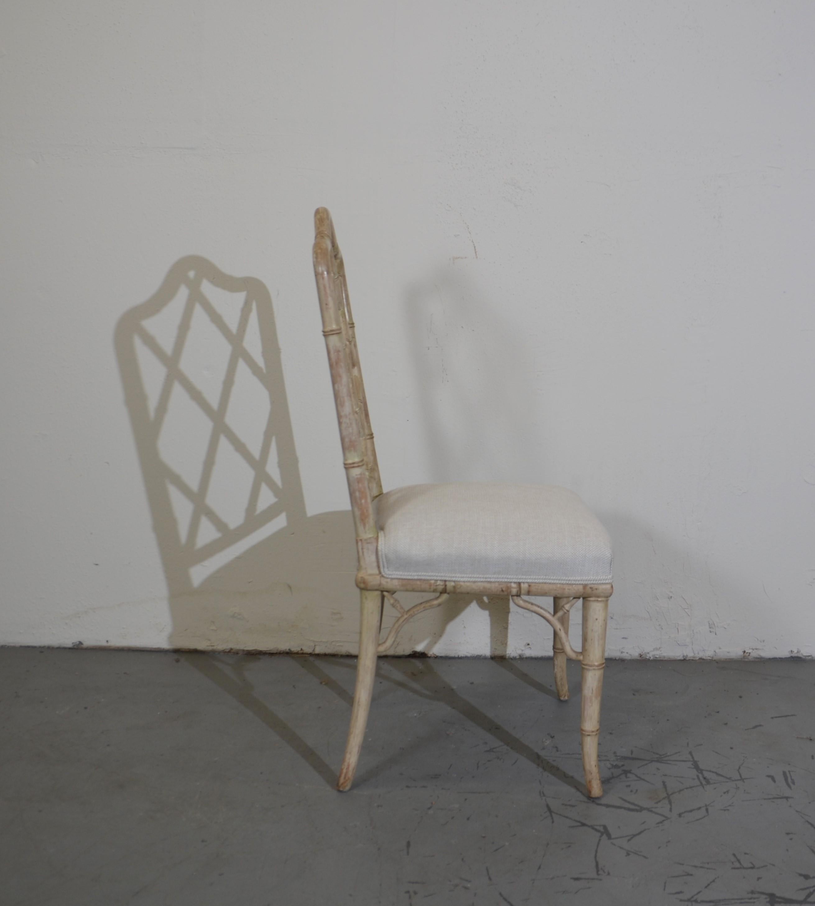 Chippendale Style FauxBamboo Dining Chairs Set of 8 at 1stDibs