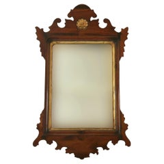 Chippendale Style Flamed Mahogany & Parcel Gilt Mirror, UK, Early 20th Century