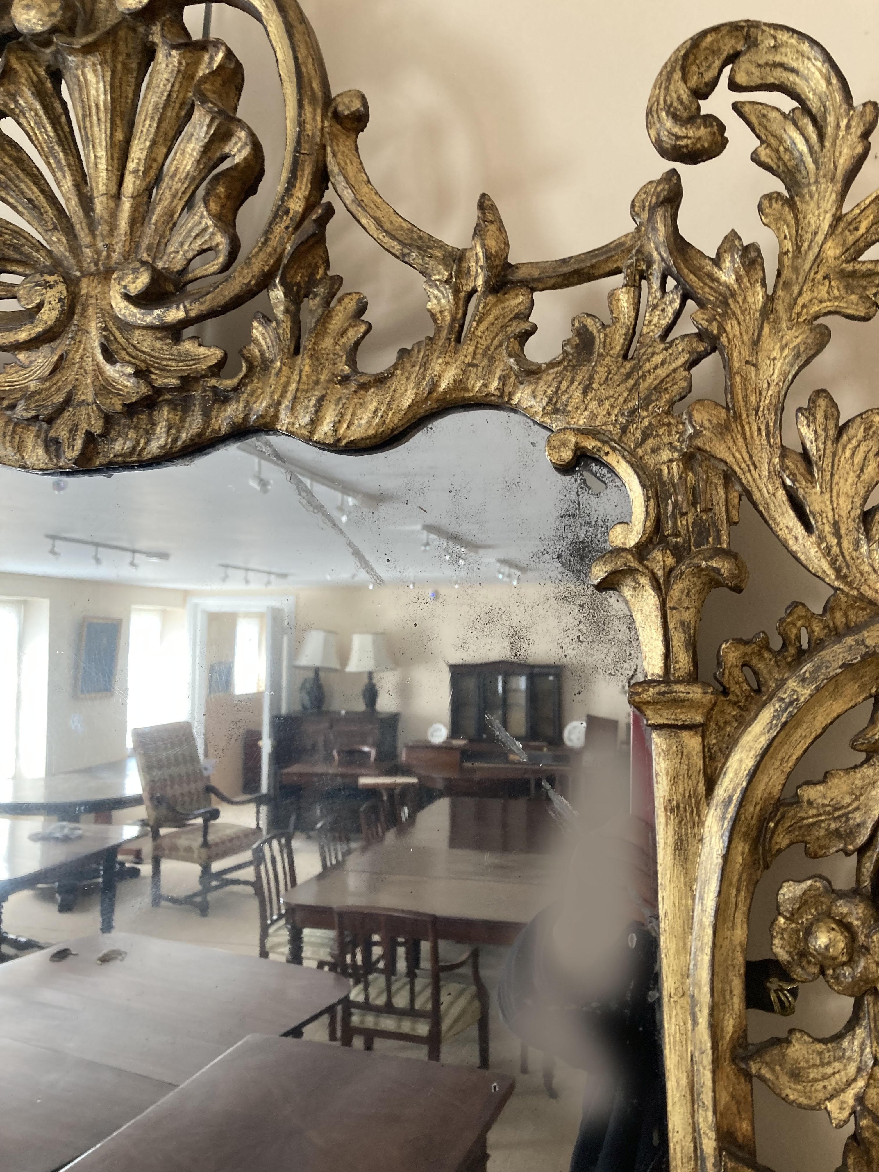 Chippendale Style Giltwood Mirror 2