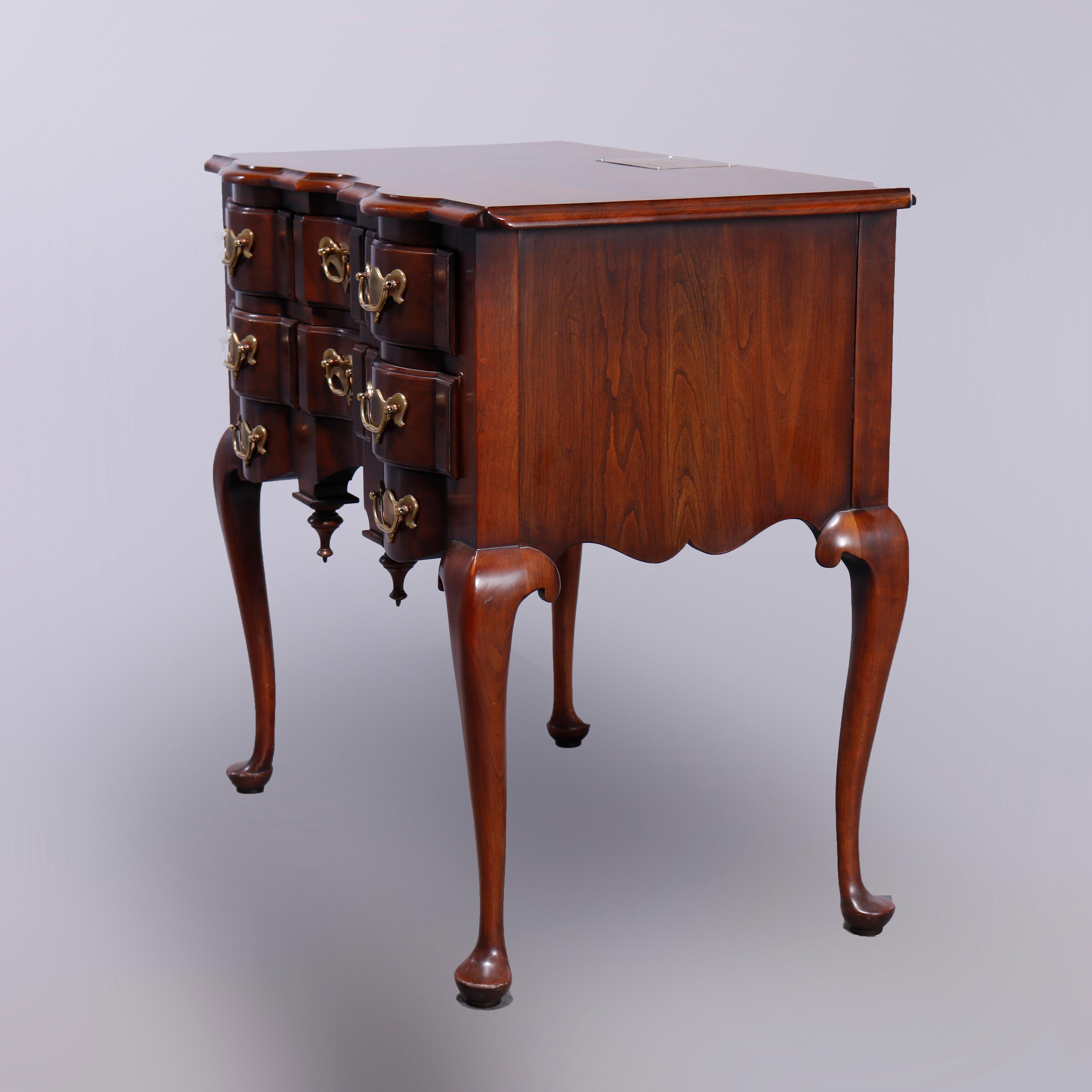 American Chippendale Style Harden Cherry Low Boy Dressing Table, 20th C