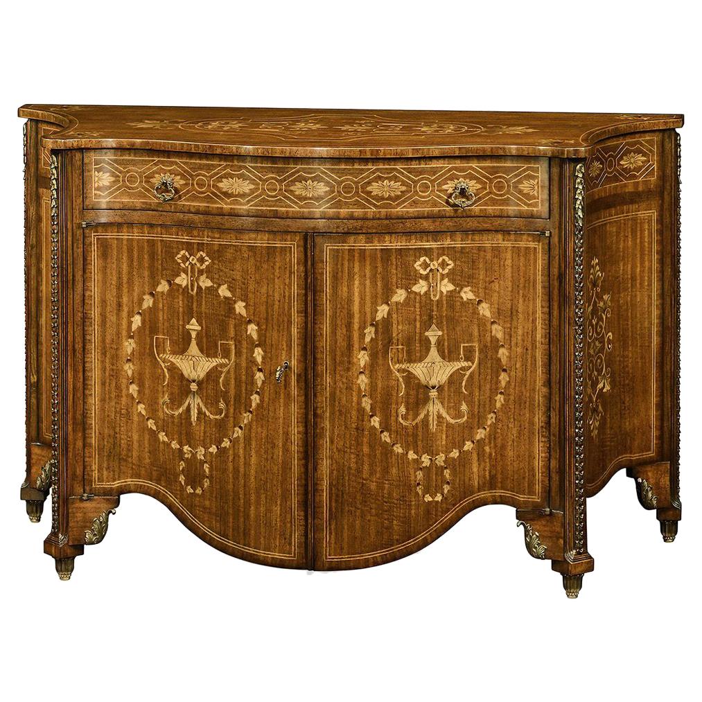 Chippendale Style Inlaid Chest of Drawers For Sale