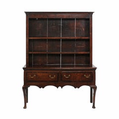 Chippendale Style Late 19th Century Breakfront Bookcase in Darkly Stained Oak