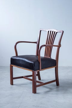 "Chippendale" style lounge/Arm chair attributed to Ole Wanscher, Danmark 1940s