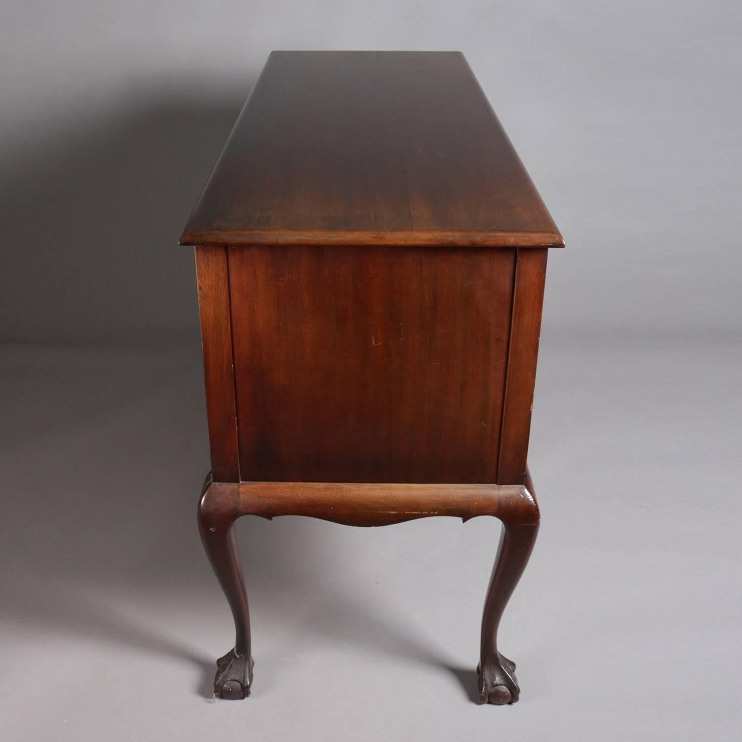 Chippendale Style Mahogany Four-Drawer Server by Kaplan Furniture In Good Condition In Big Flats, NY