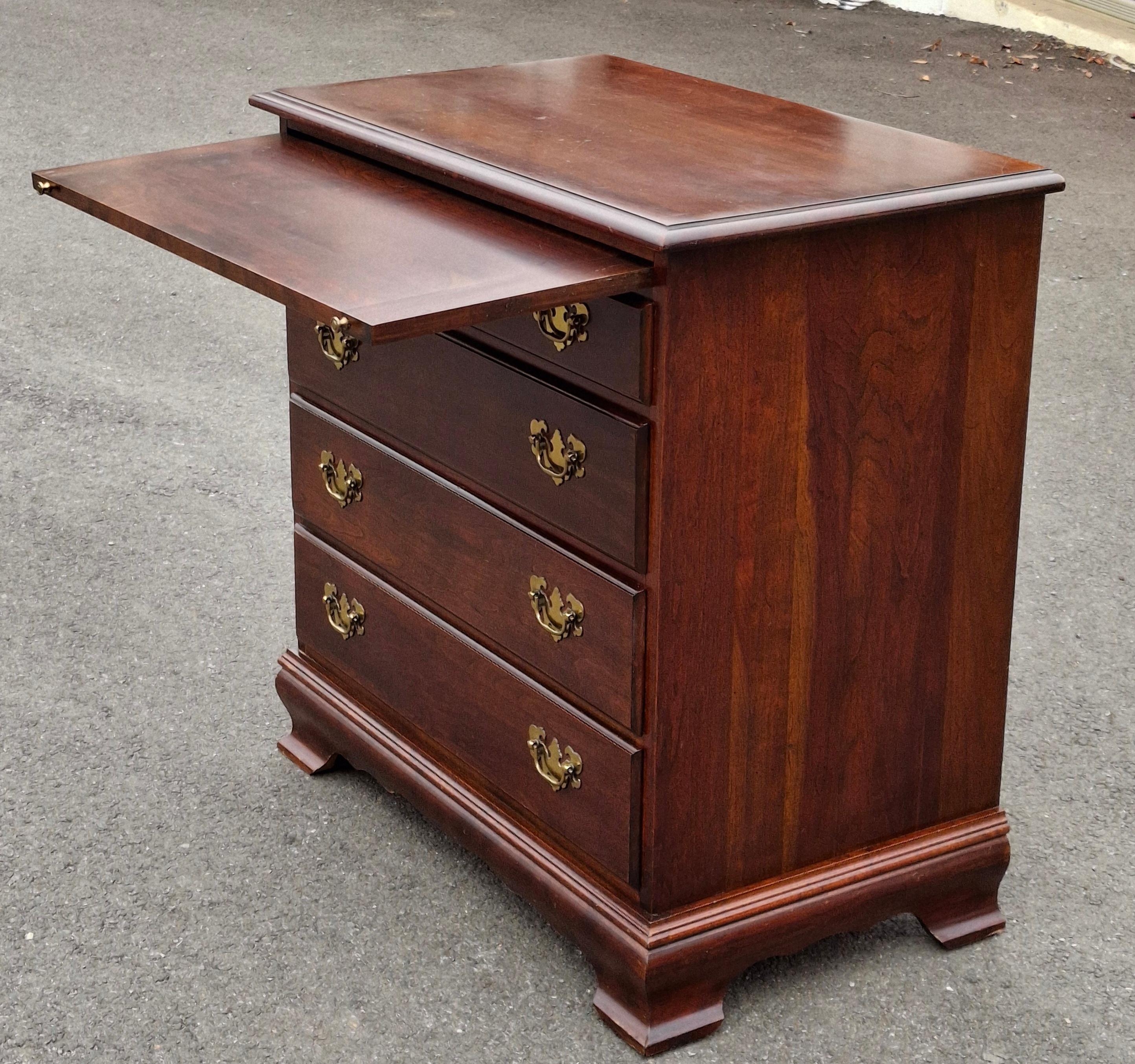 Chippendale Style Mahogany Bachelor Chest with Pull Out Tray Secretary For Sale 3