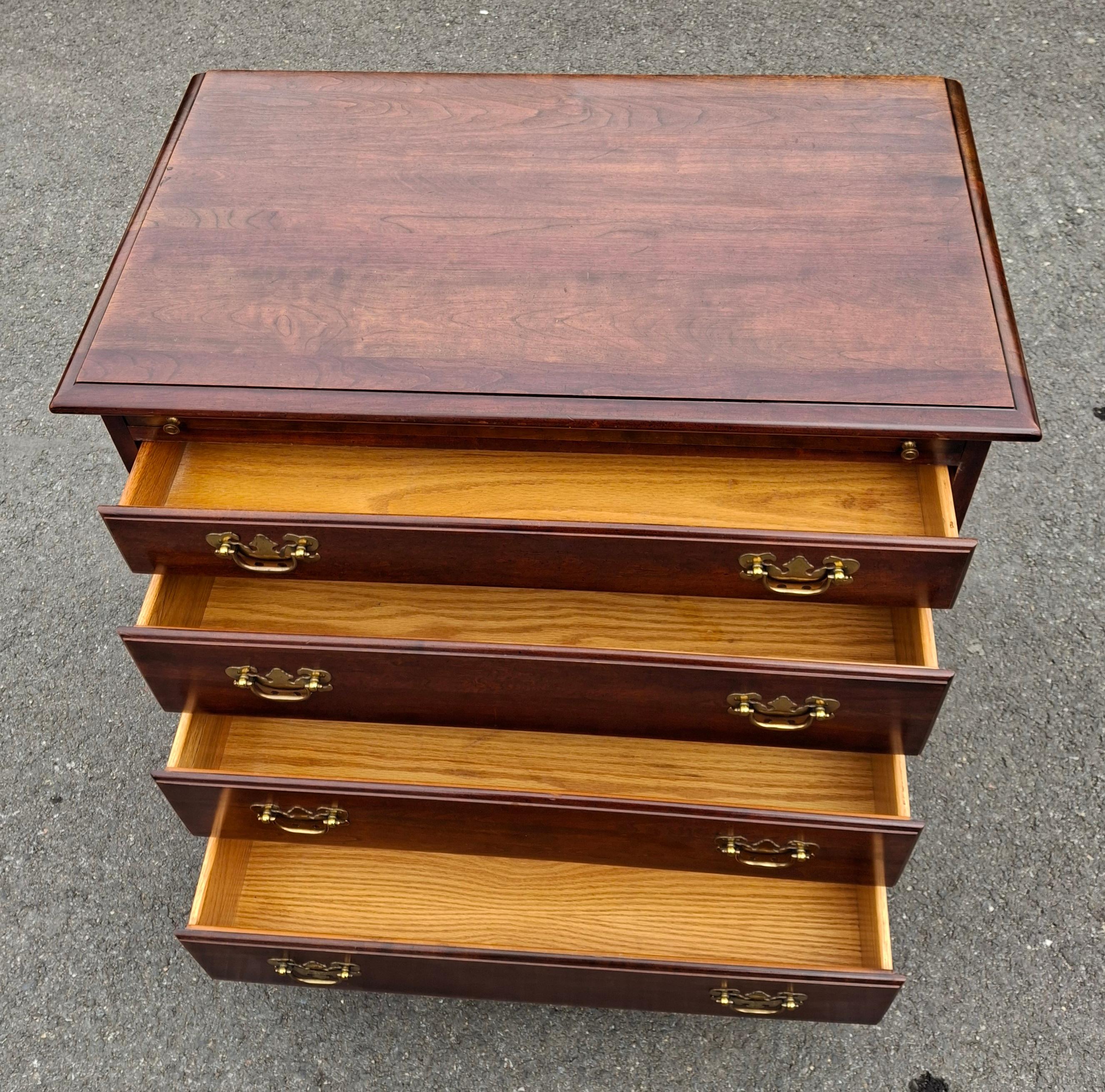 Chippendale Style Mahogany Bachelor Chest with Pull Out Tray Secretary For Sale 8