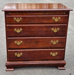 Chippendale Style Mahogany Bachelor Chest with Pull Out Tray Secretary