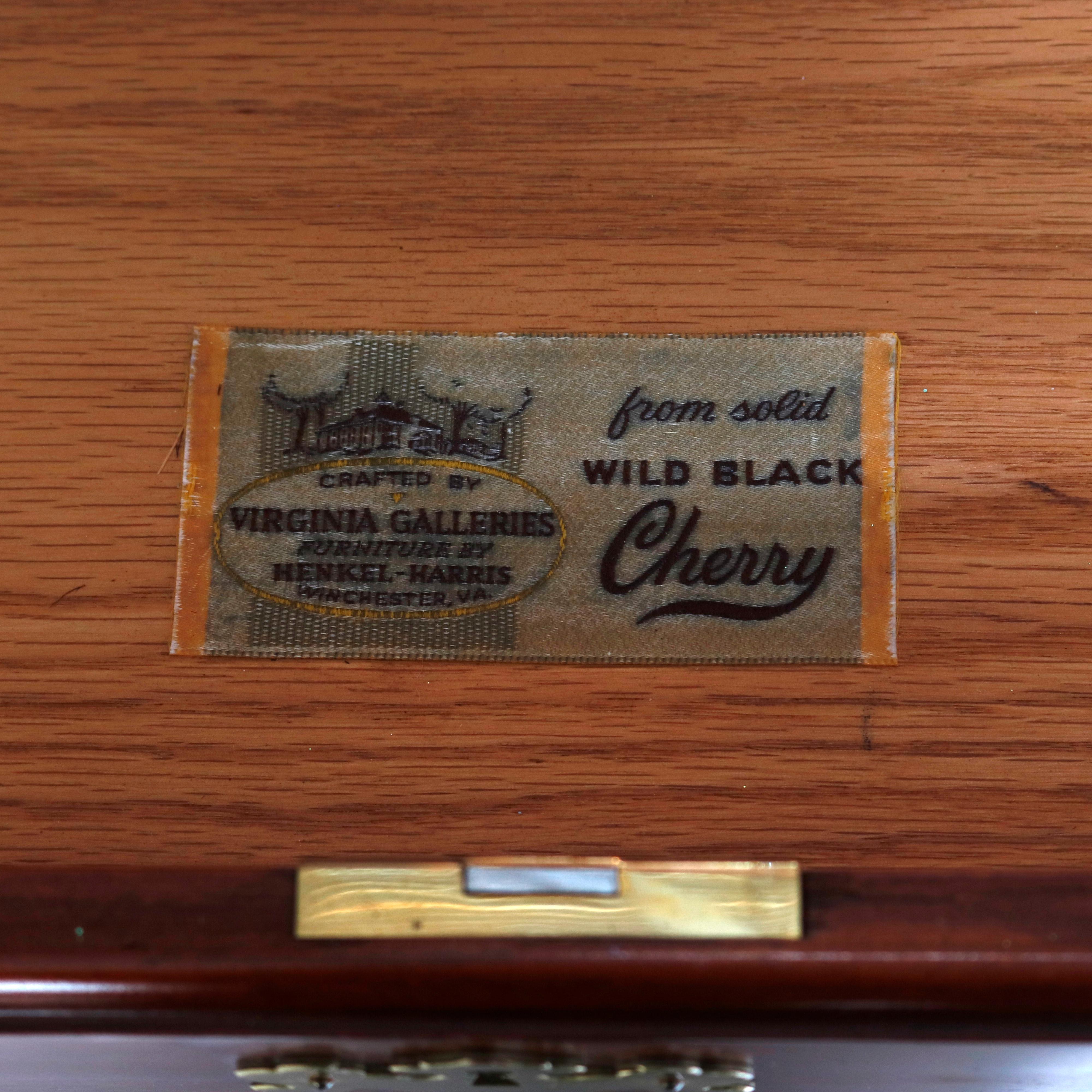 Chippendale Style Mahogany Bookcase Secretary by Henkel Harris, 20th Century 9