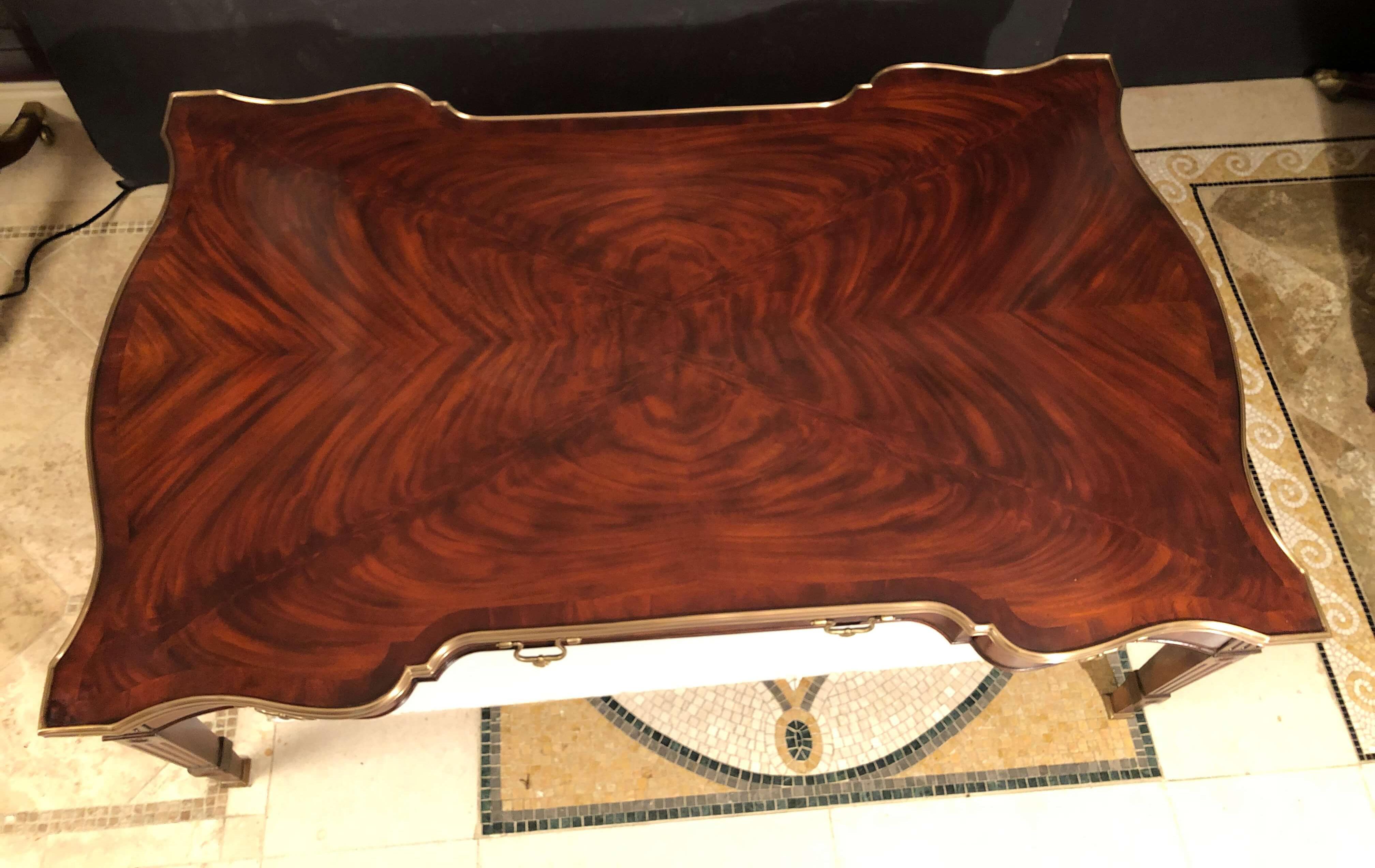 Contemporary Chippendale Style Mahogany Cocktail Table