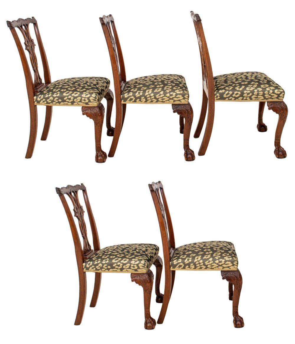 Sillas de Comedor de Caoba Estilo Chippendale, 5 en Bueno estado para la venta en Astoria, NY