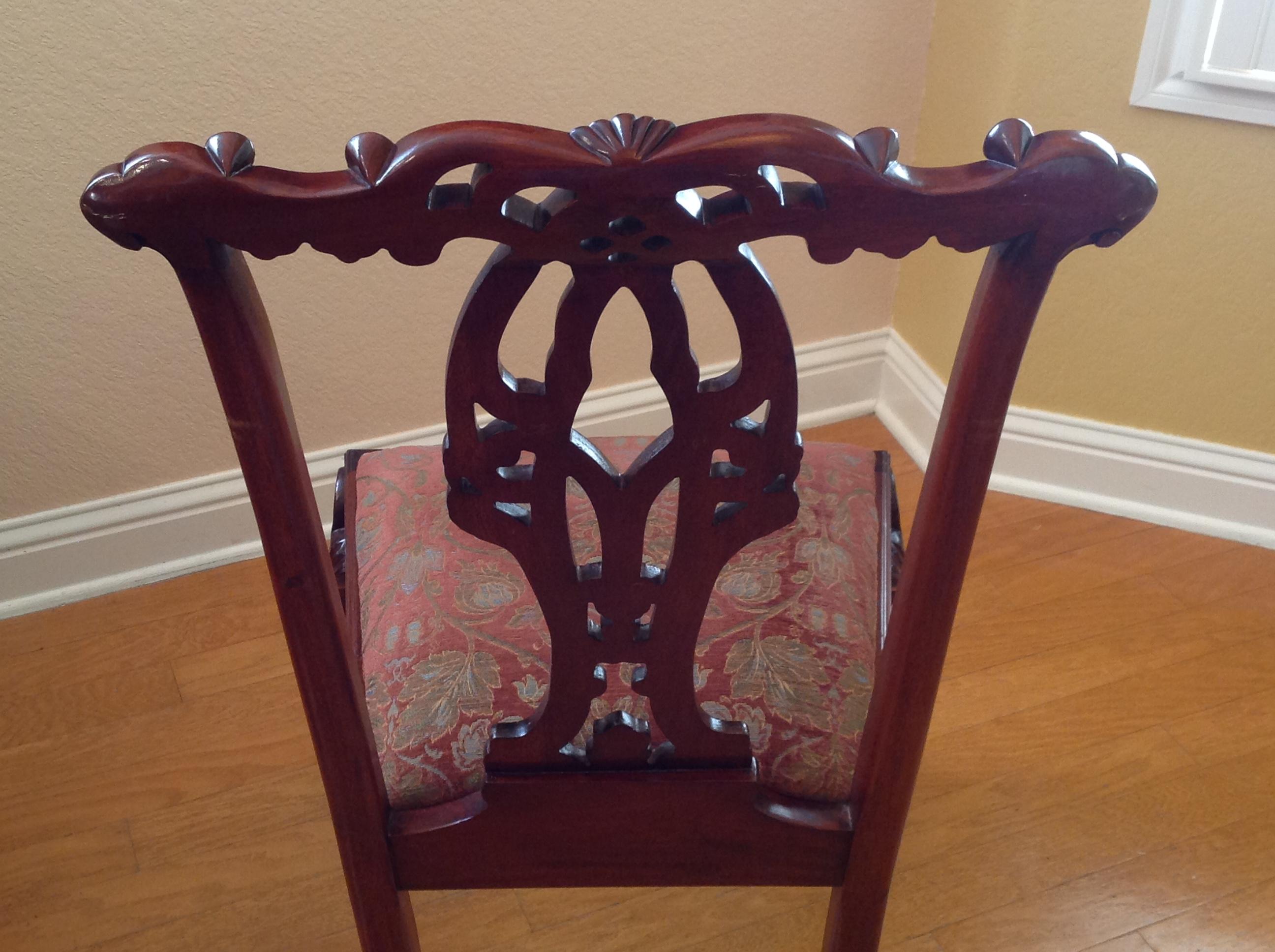 Chippendale-Style Mahogany Dining Chairs, Set of 4 5