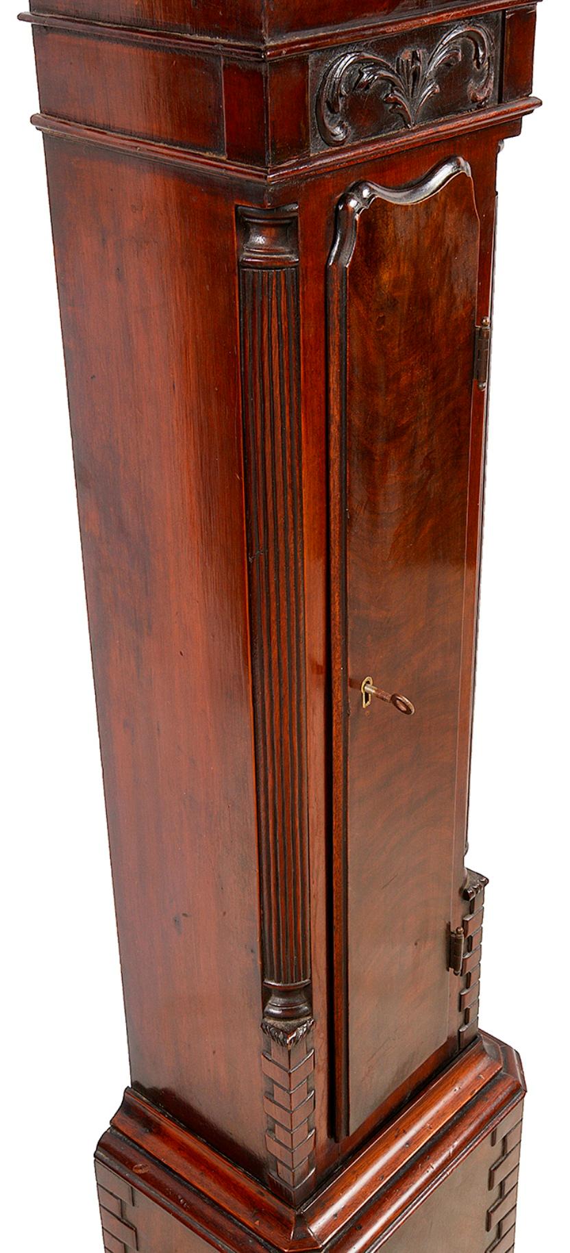 Chippendale Style Mahogany Grandmother Clock 2