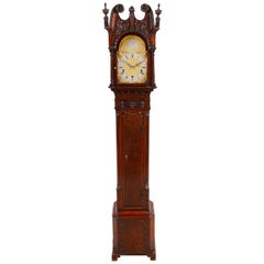 Antique Chippendale Style Mahogany Grandmother Clock