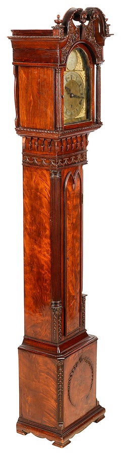 Chippendale Style Mahogany Grandmother Clock, Late 19th Century