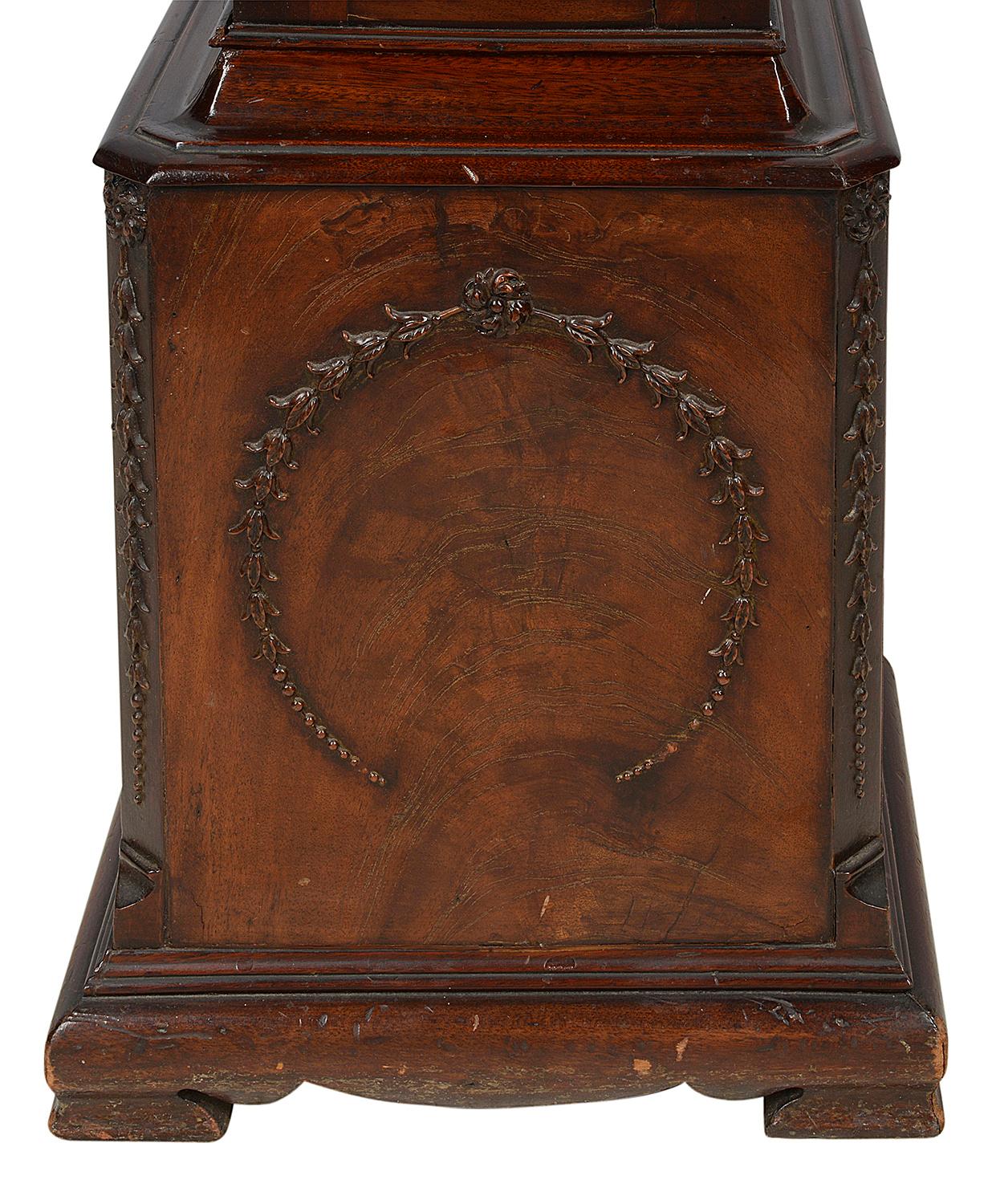 Chippendale Style Mahogany Grandmother Clock, Late 19th Century For Sale 1
