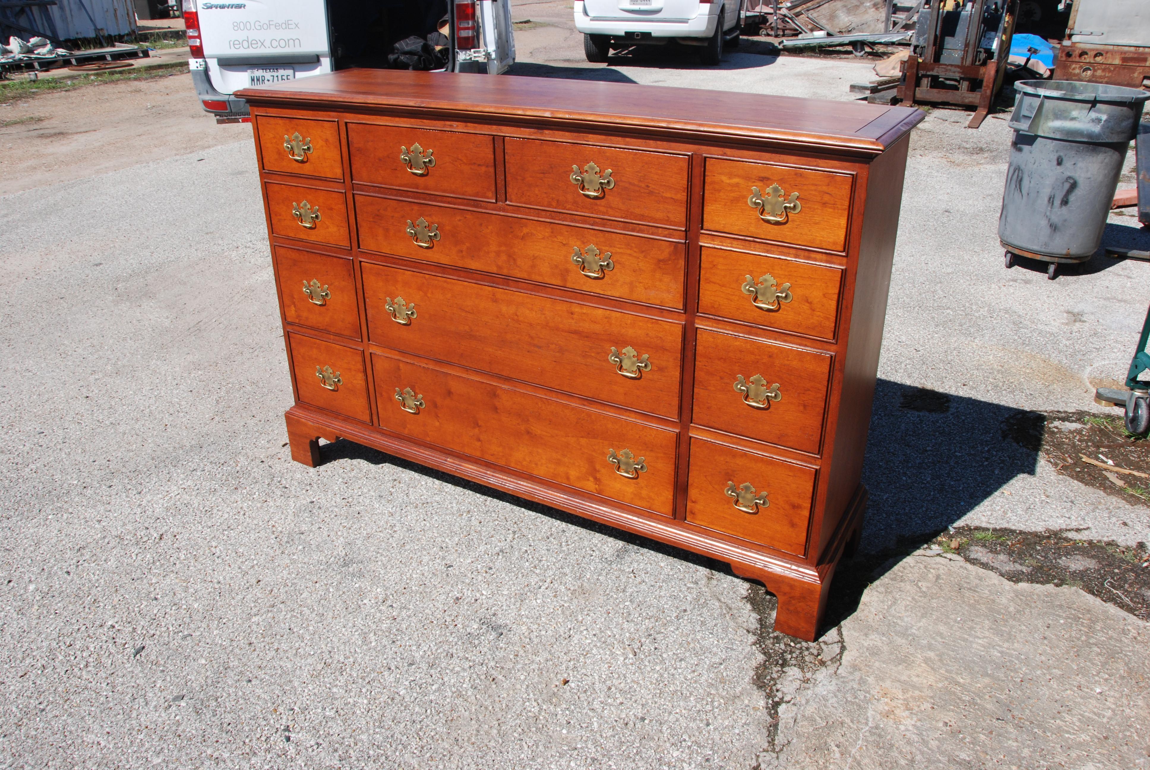 North American Chippendale Style Mahogany Secretary Desk by Baker For Sale