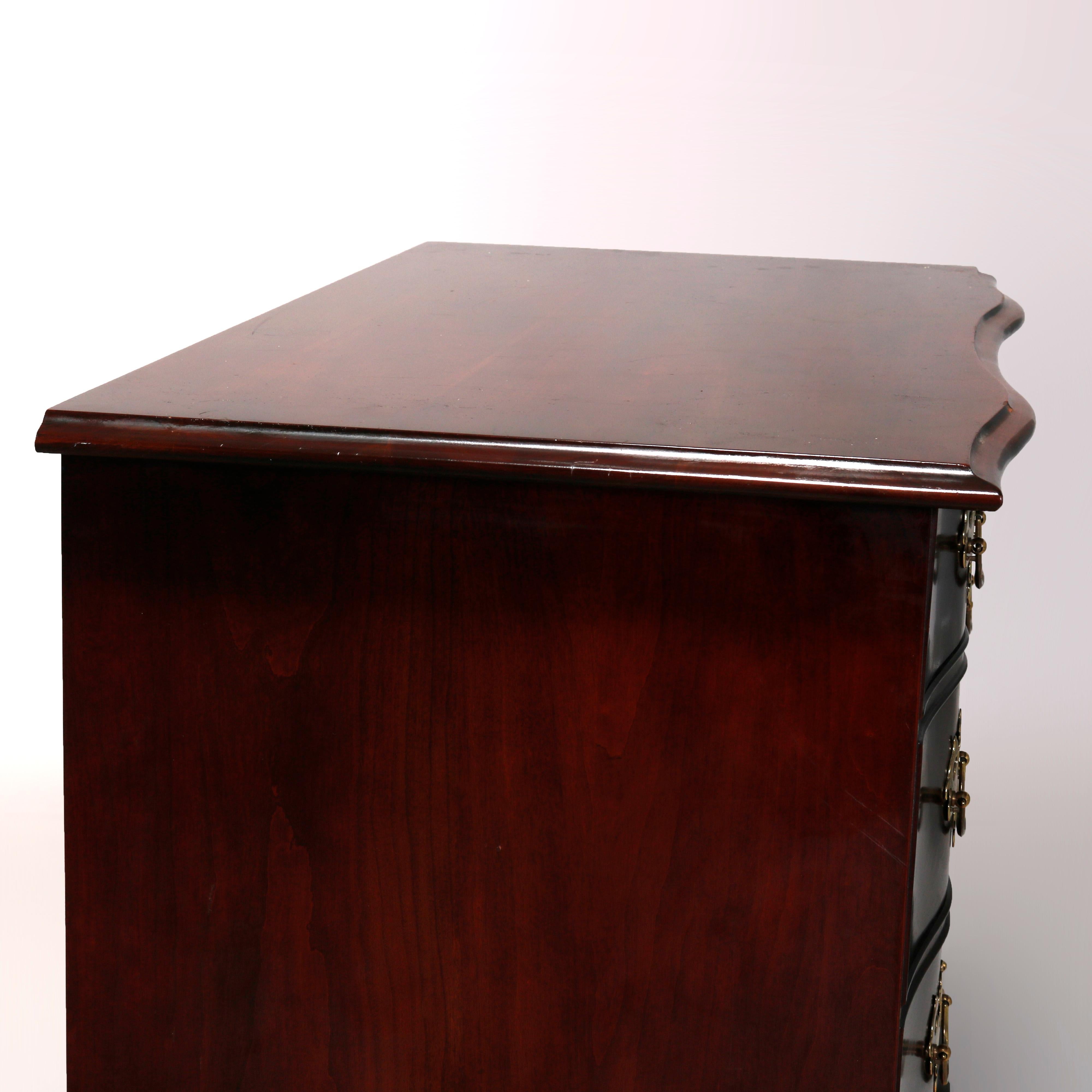 Chippendale Style Mahogany Serpentine Chest By Stratton Private Collection, 20thC 5