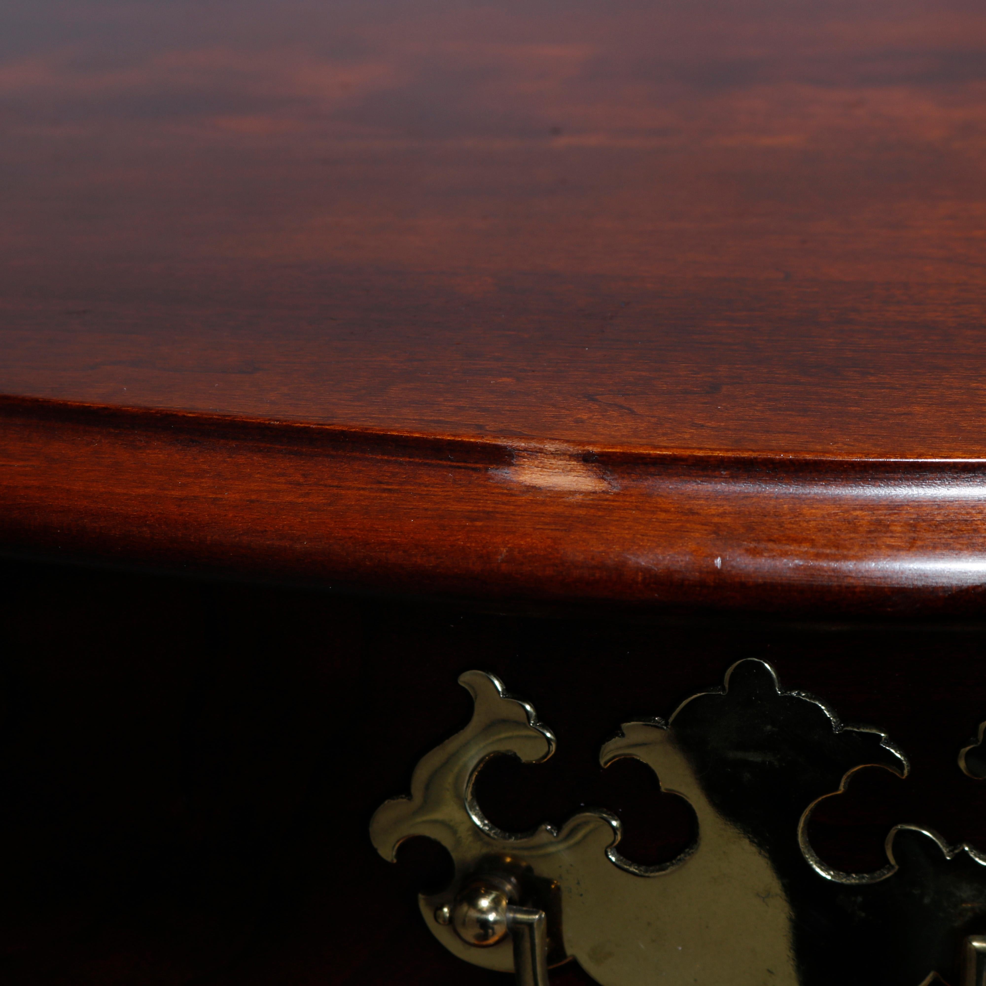 Chippendale Style Mahogany Serpentine Chest By Stratton Private Collection, 20thC 7