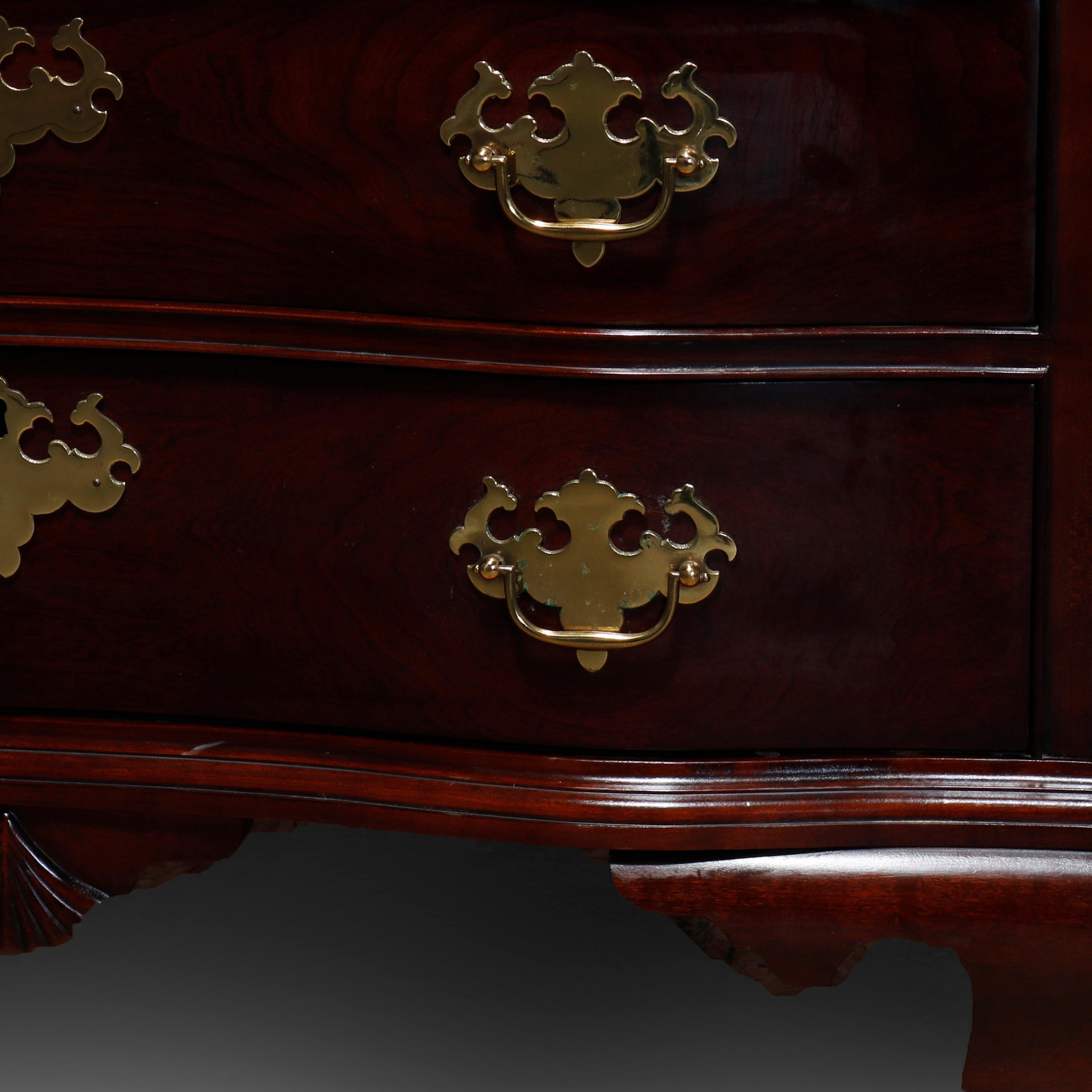 Chippendale Style Mahogany Serpentine Chest By Stratton Private Collection, 20thC 9