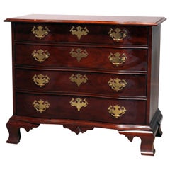 Chippendale Style Mahogany Serpentine Chest By Stratton Private Collection, 20thC