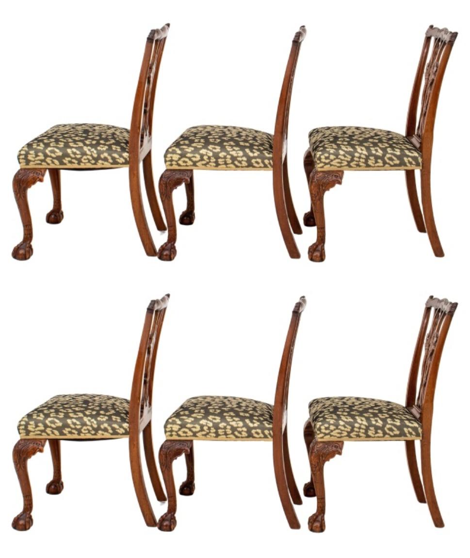 Chippendale Style Mahogany Side Chairs, ca. 1900, Set of 6 In Good Condition For Sale In New York, NY