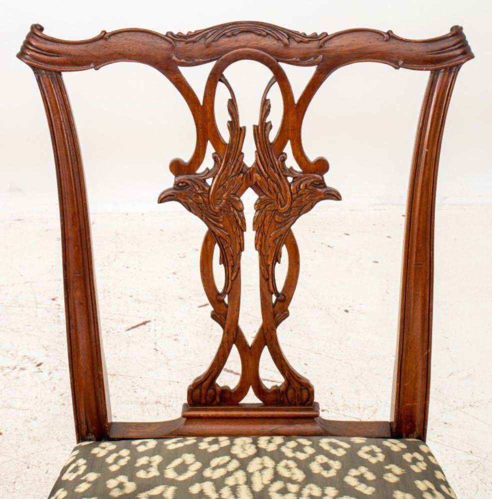 Chippendale Style Mahogany Side Chairs, ca. 1900, Set of 6 For Sale 1