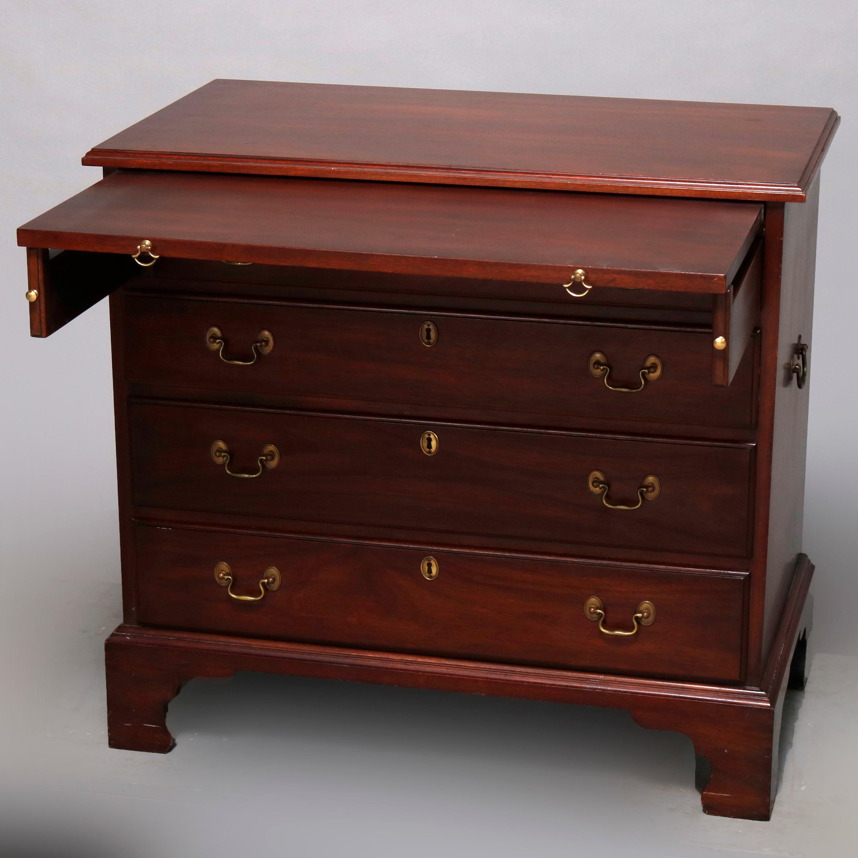 American Chippendale Style Mahogany Silver Chest by Henkel Harris, 20th Century