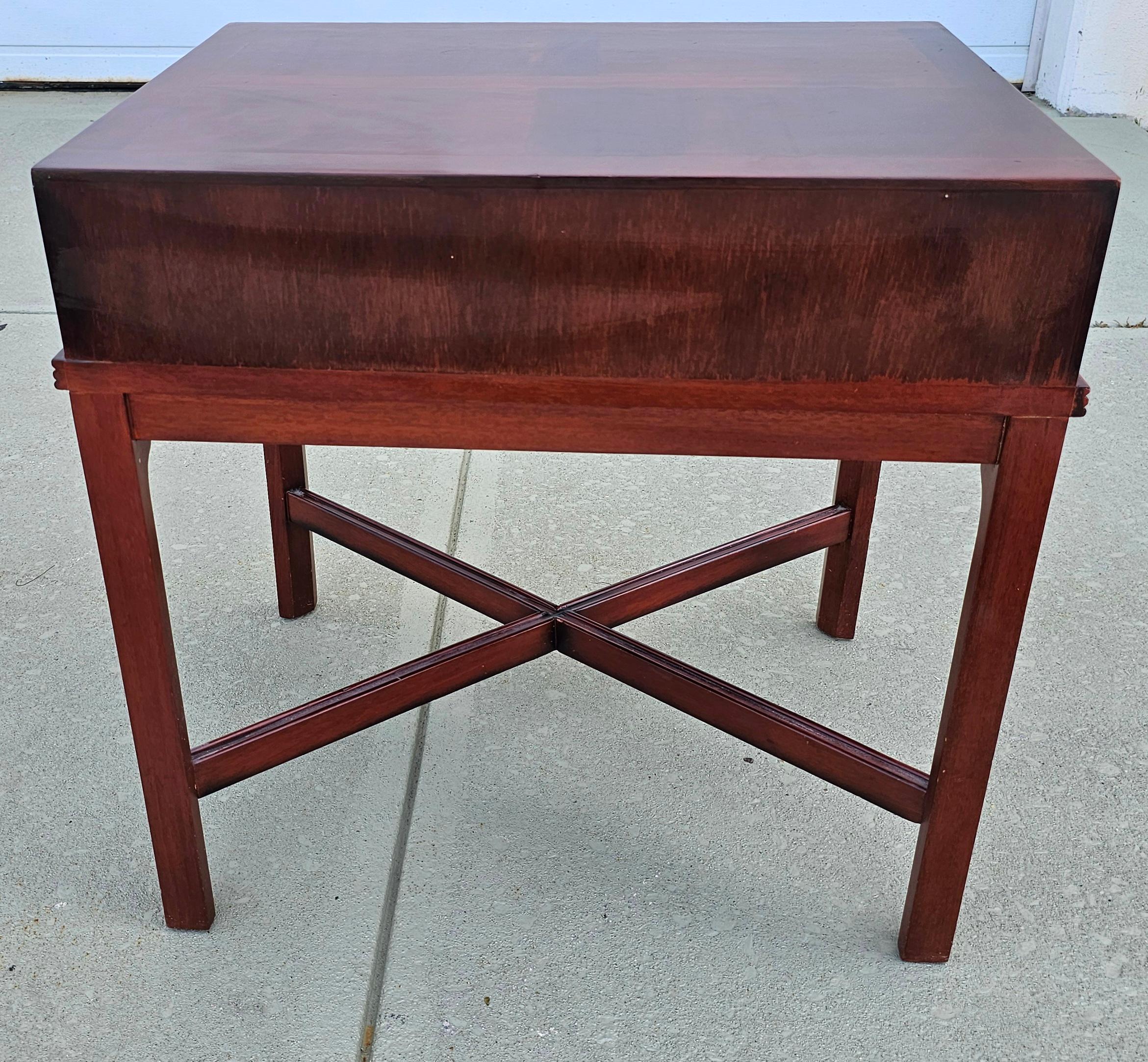 Chippendale Style Mahogany Single Drawer Side Table For Sale 5