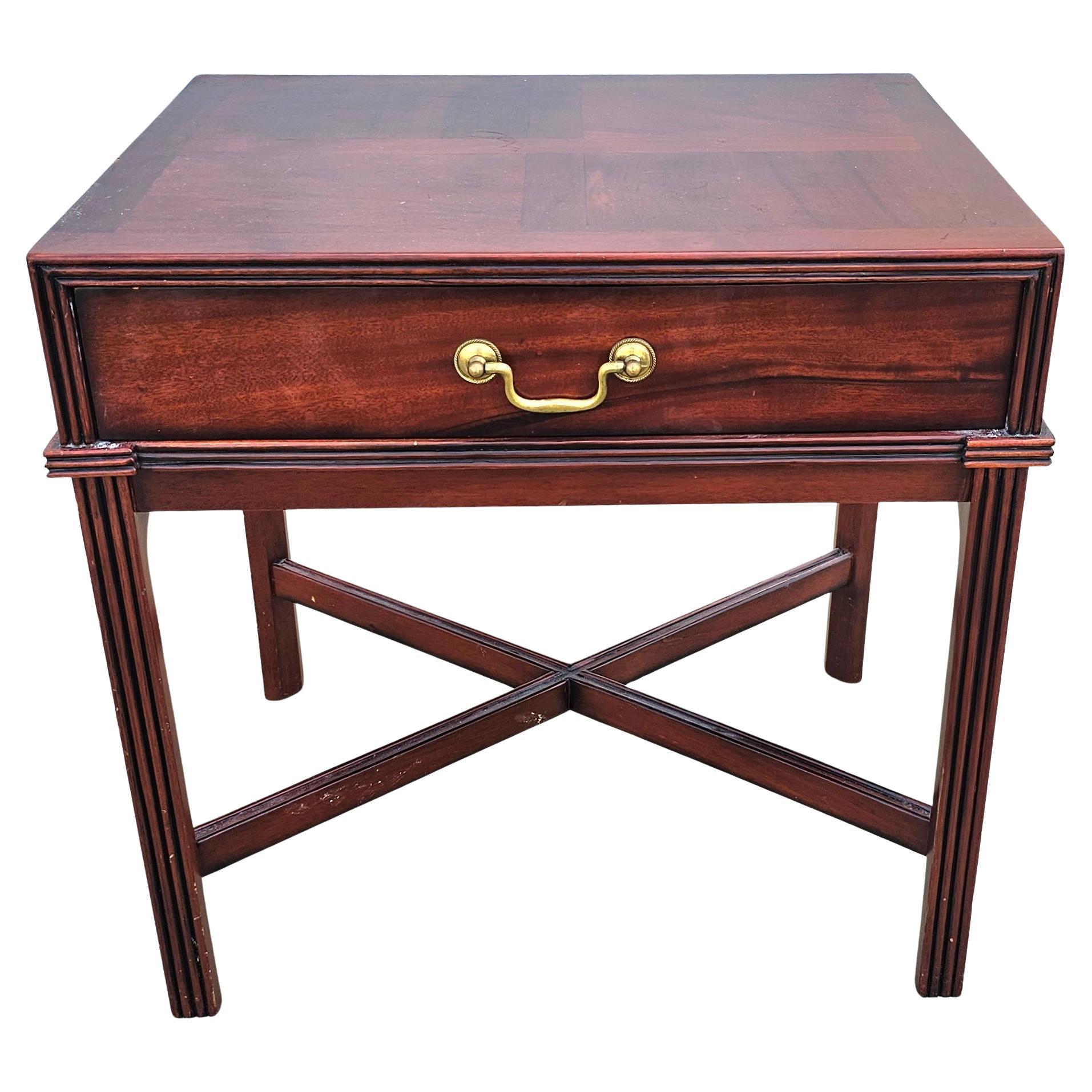 Chippendale Style Mahogany Single Drawer Side Table