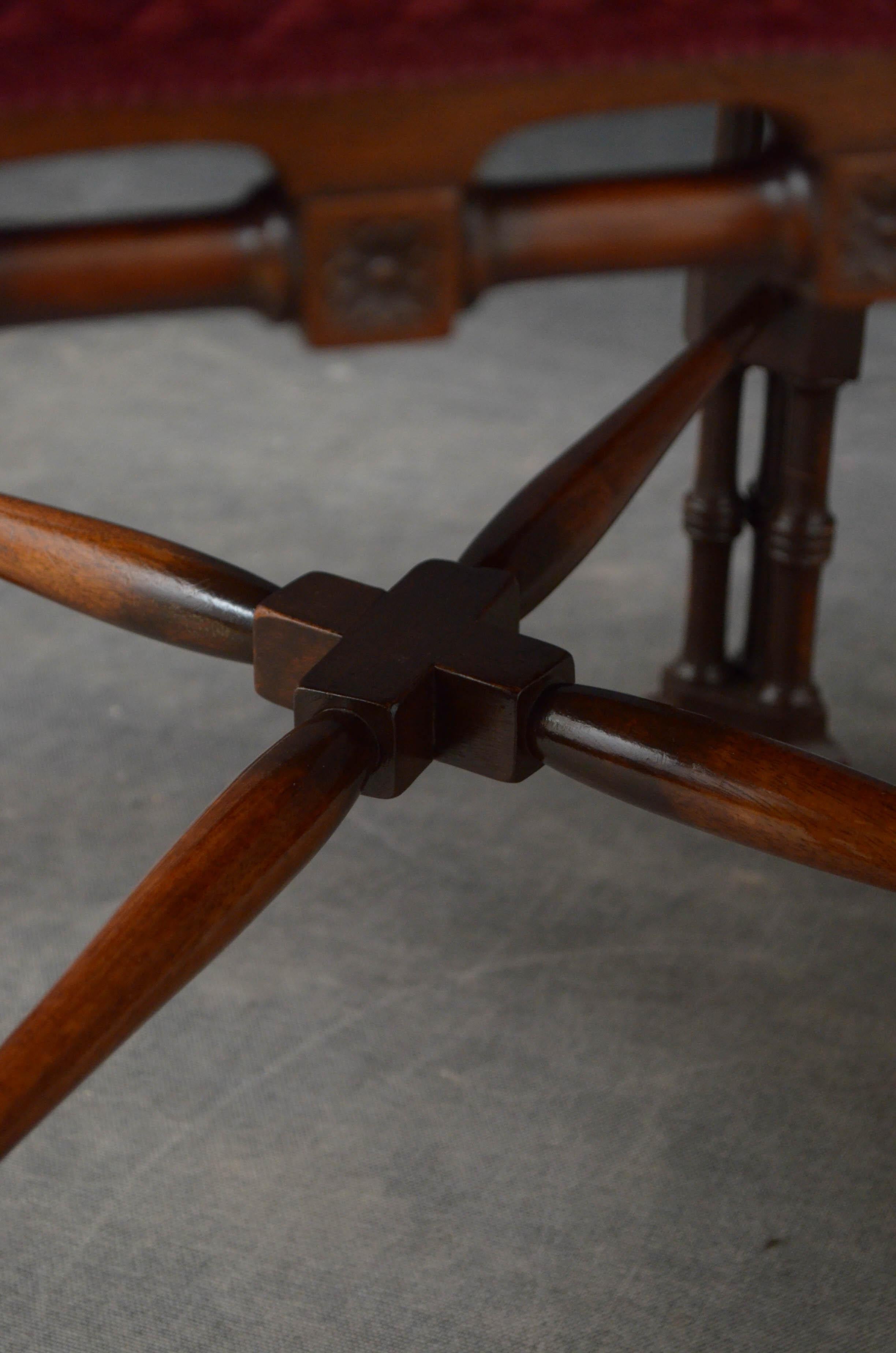 Chippendale Style Mahogany Stool 7
