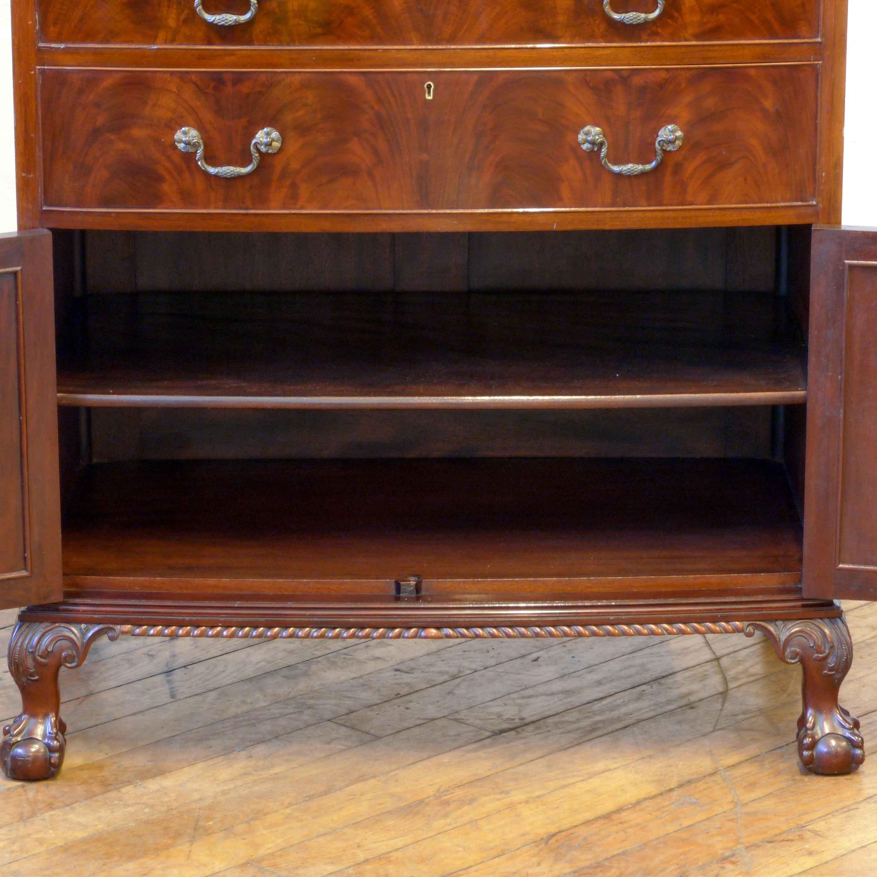 Chippendale Style Mahogany Tallboy For Sale 4