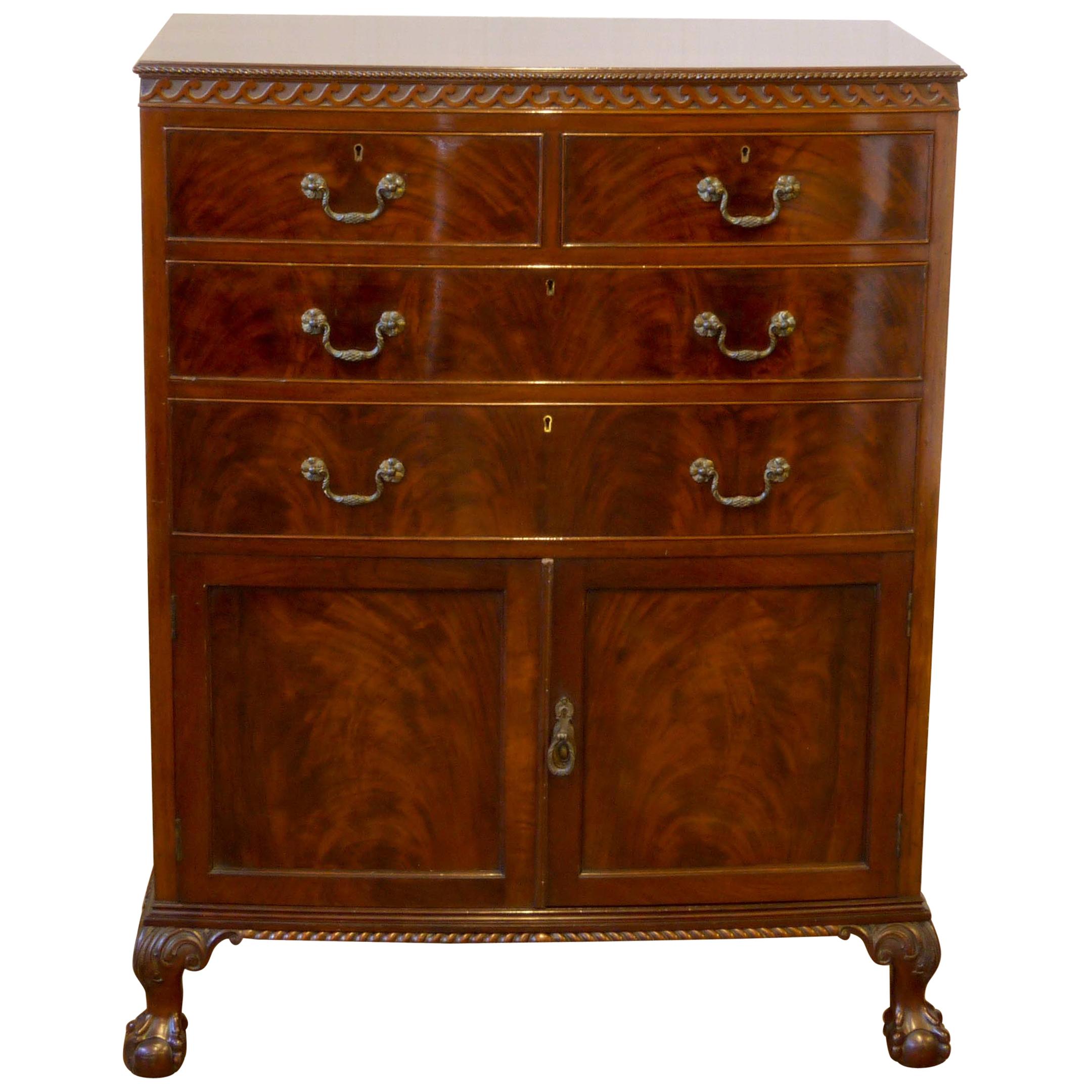 Chippendale Style Mahogany Tallboy For Sale