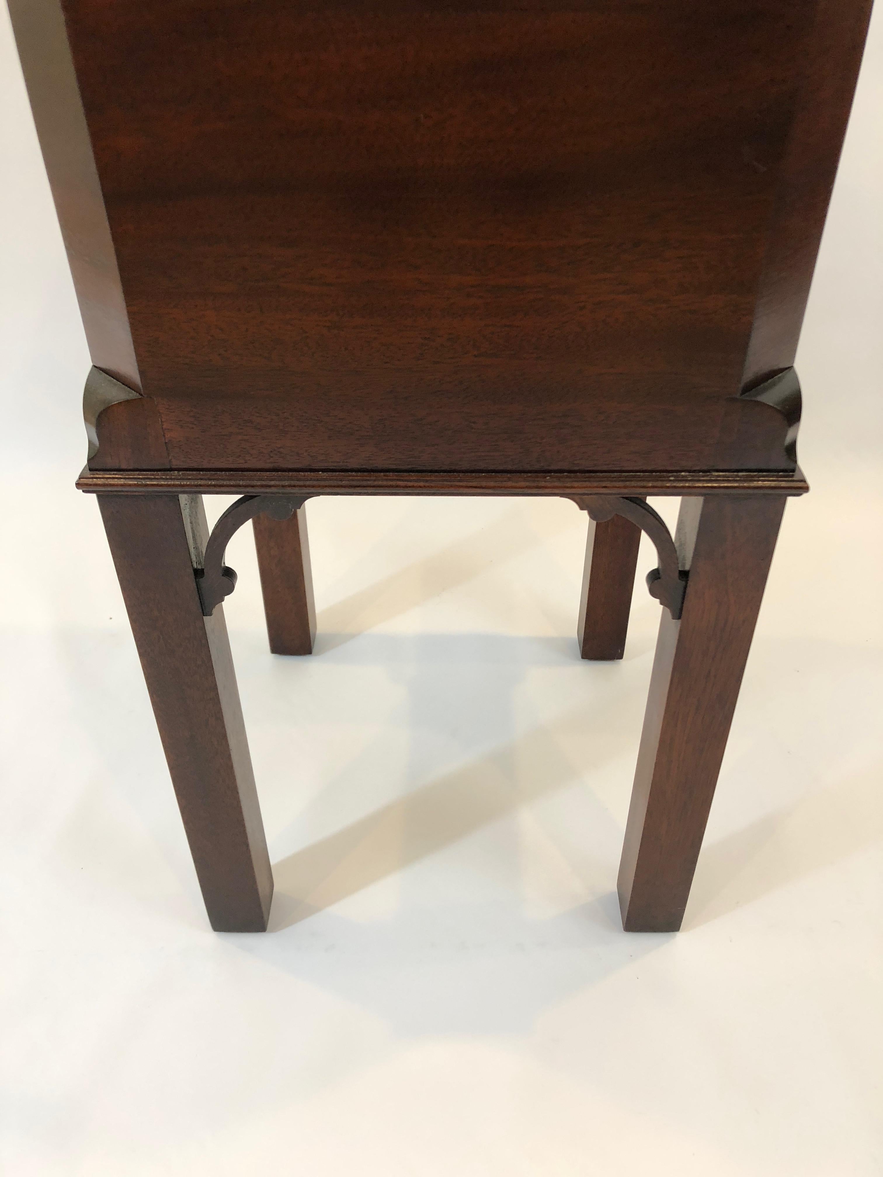 American Chippendale Style Mahogany Williamsburg Edition Cellarette End Table