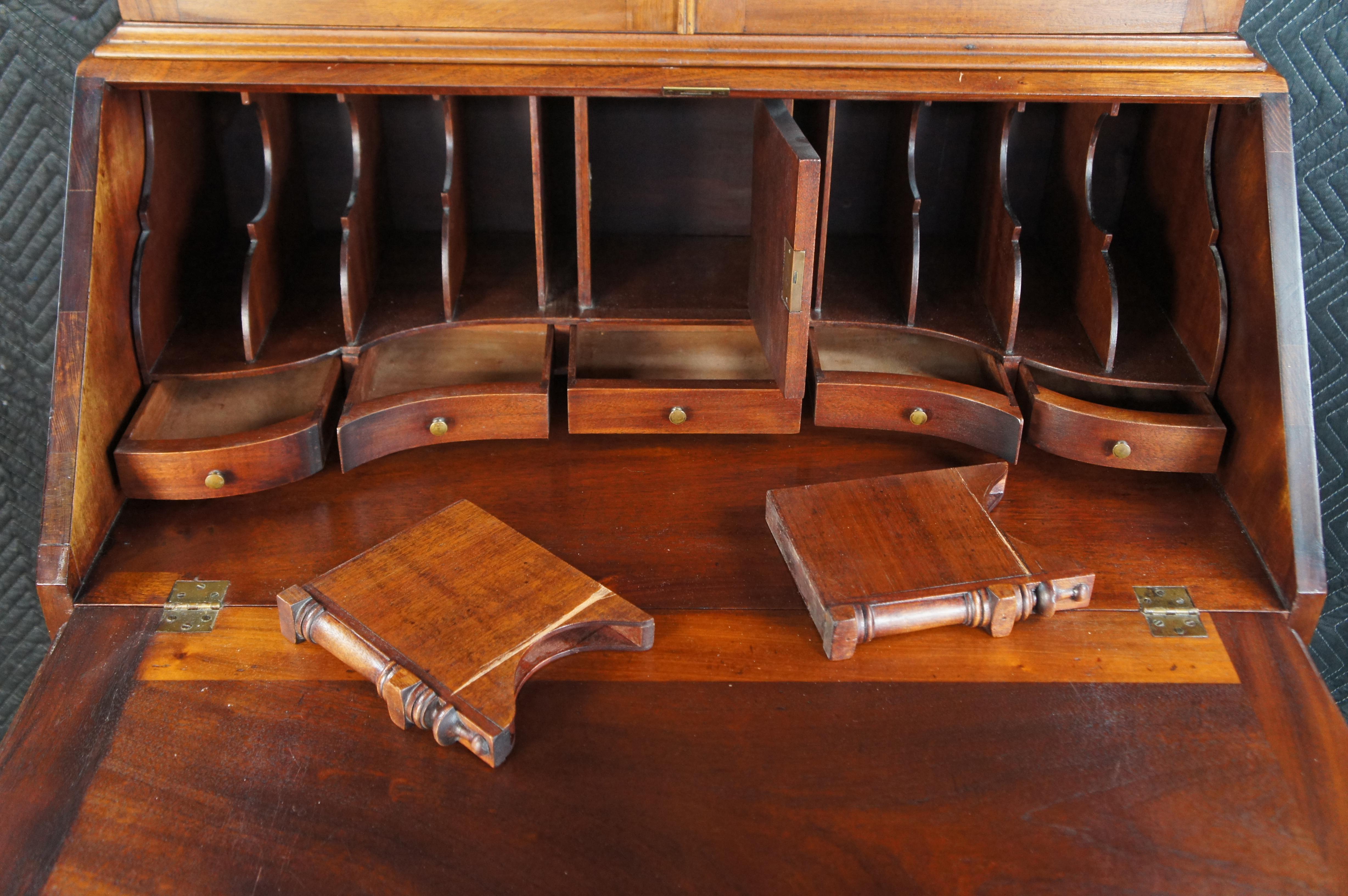 Chippendale Stil Mahagoni Winthrop Sekretär Schreibtisch Bücherregal Bureau 84
