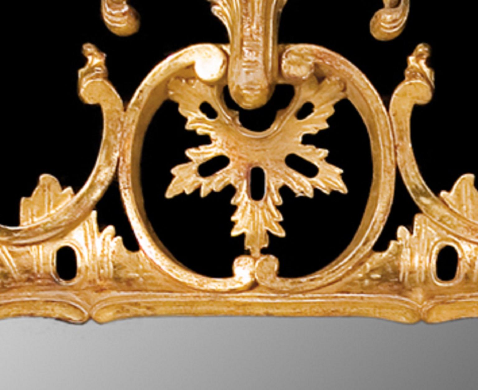 Gilt Chippendale Style Pier Glasses For Sale