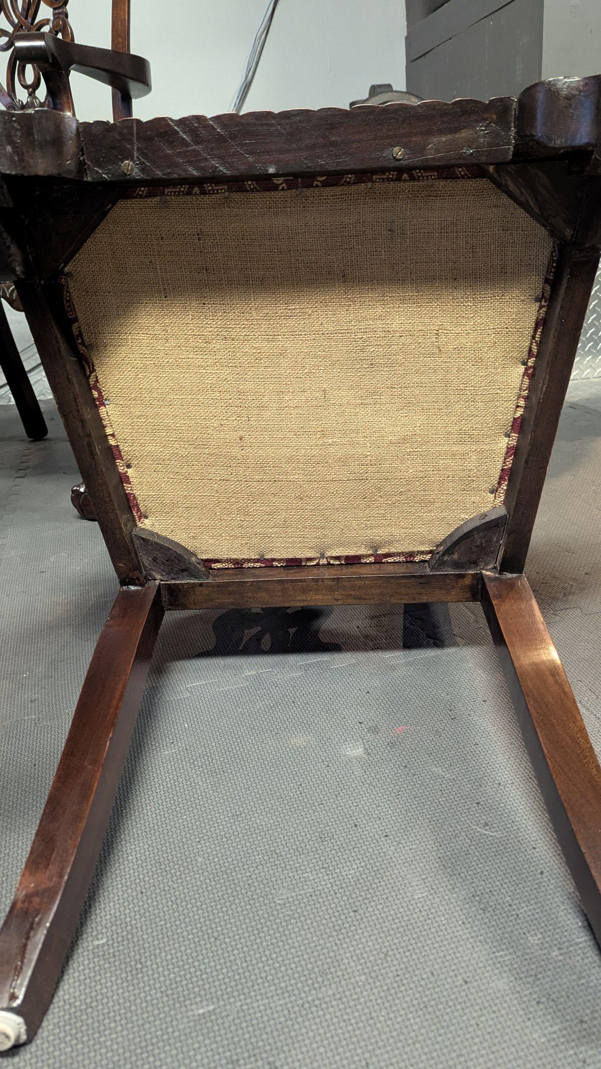 Chippendale style set of four Chairs For Sale 7