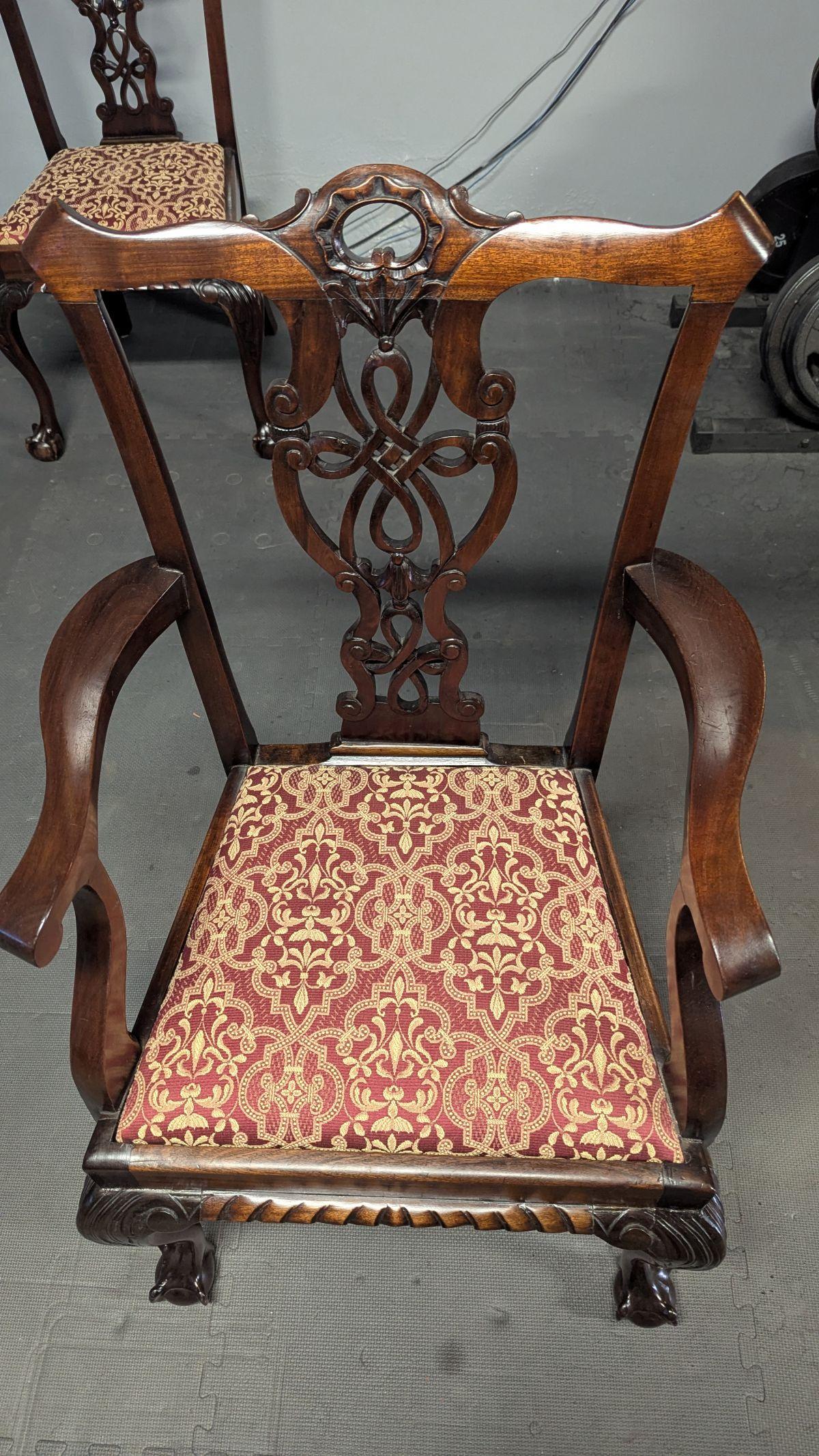 20th Century Chippendale style set of four Chairs For Sale