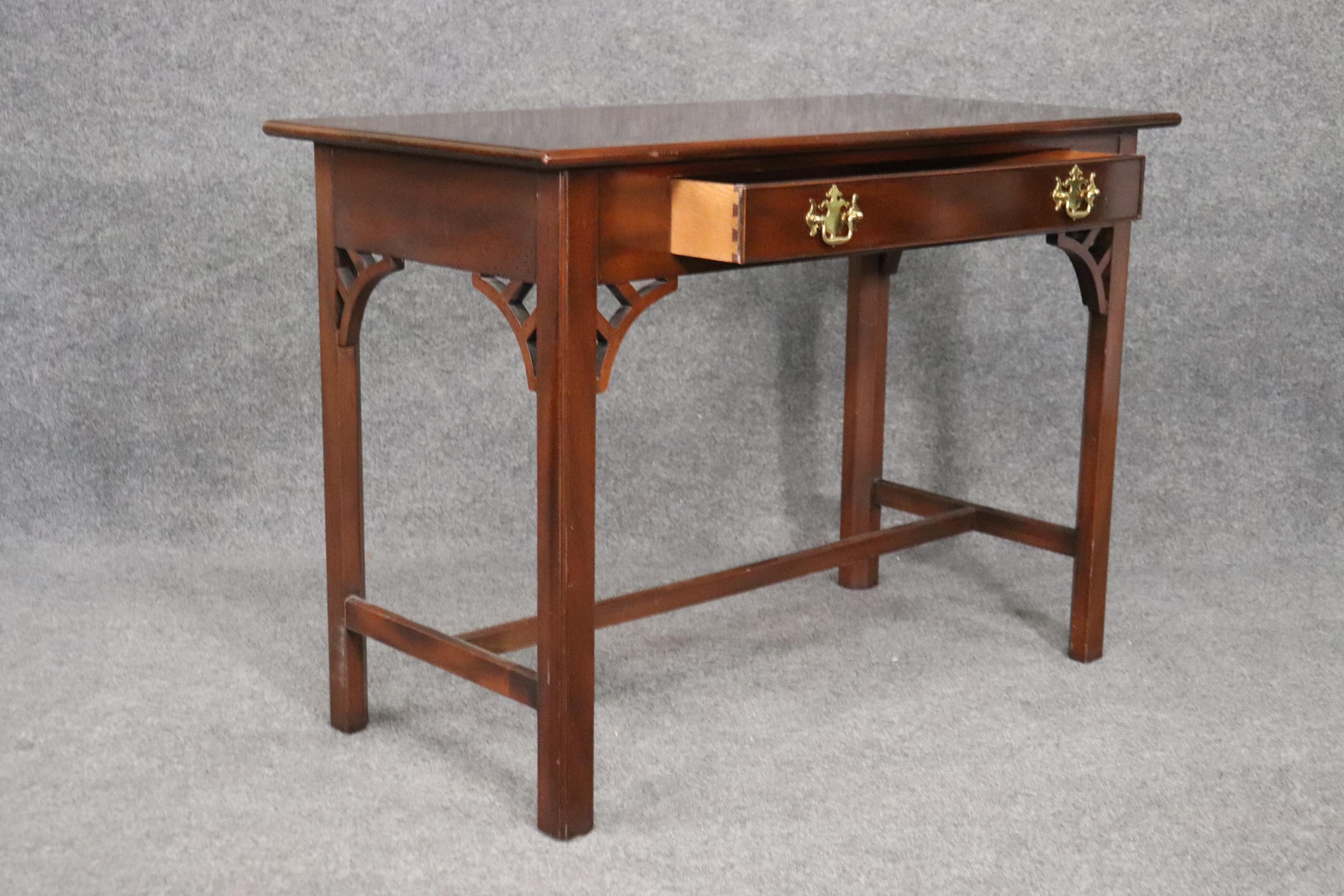 Chippendale Style Solid Mahogany Colonial Williamsburg Kittinger Writing Table 5