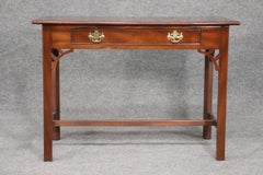 Chippendale Style Solid Mahogany Colonial Williamsburg Kittinger Writing Table