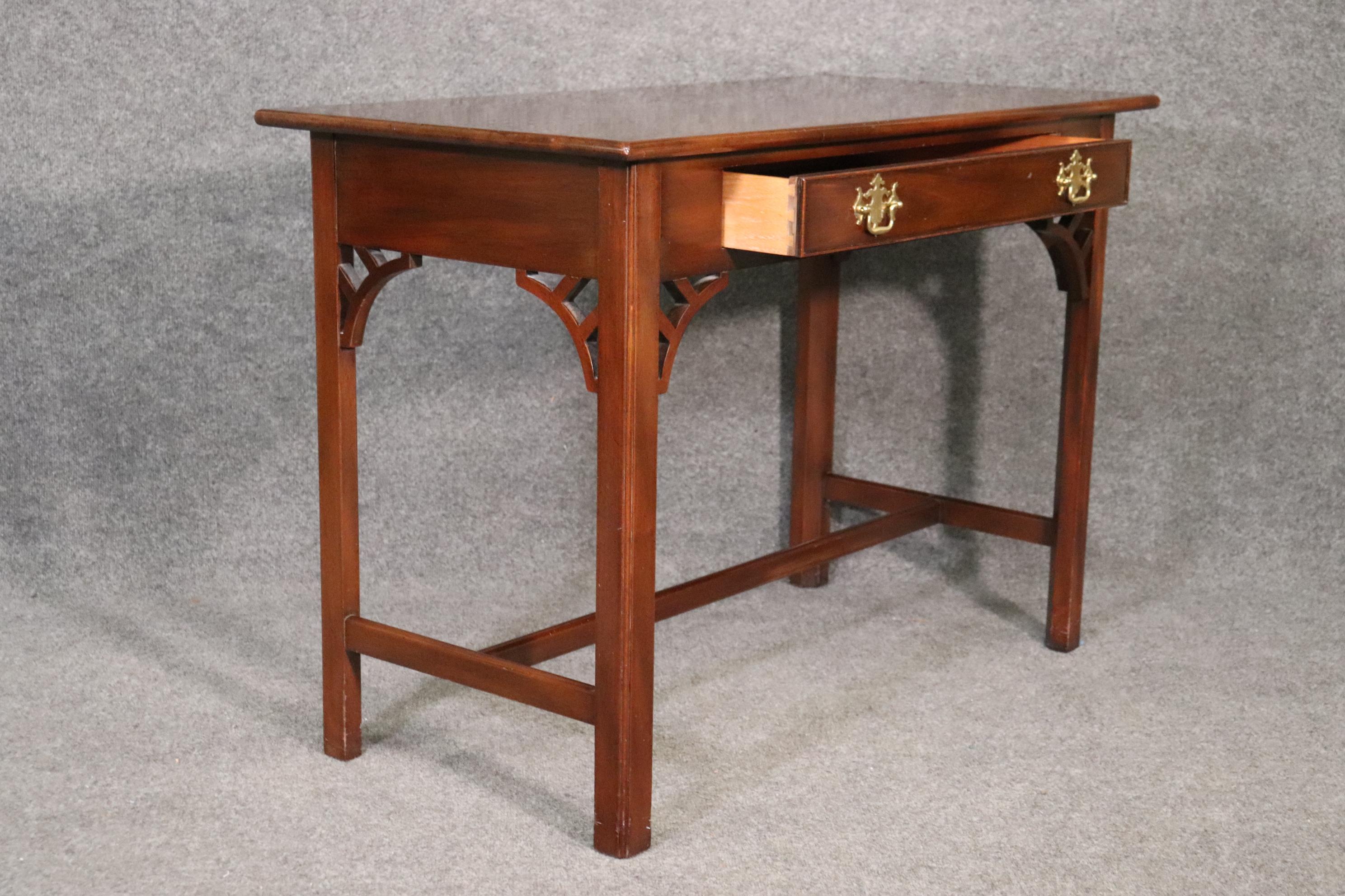Mid-20th Century Chippendale Style Solid Mahogany Colonial Williamsburg Kittinger Writing Table