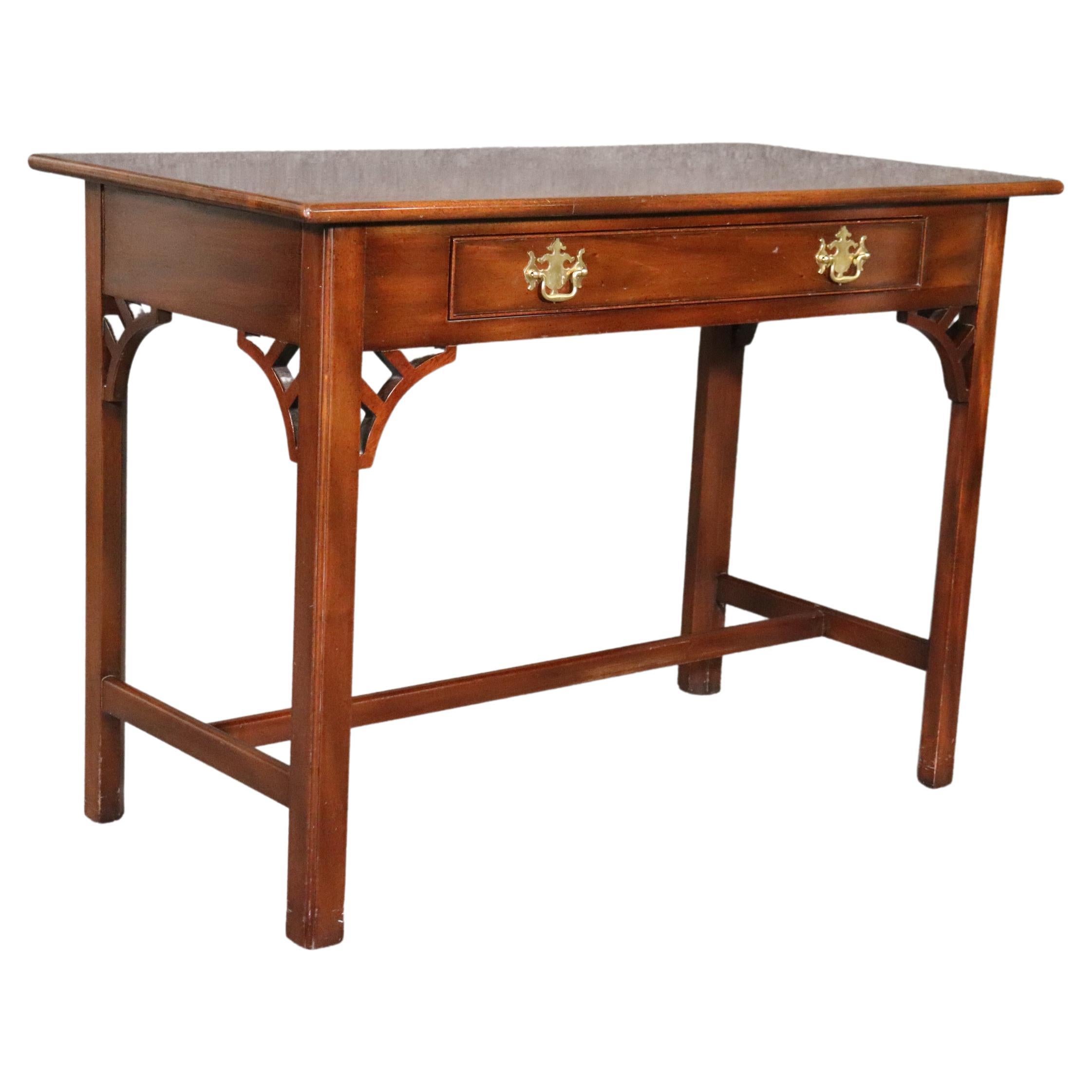 Chippendale Style Solid Mahogany Colonial Williamsburg Kittinger Writing Table